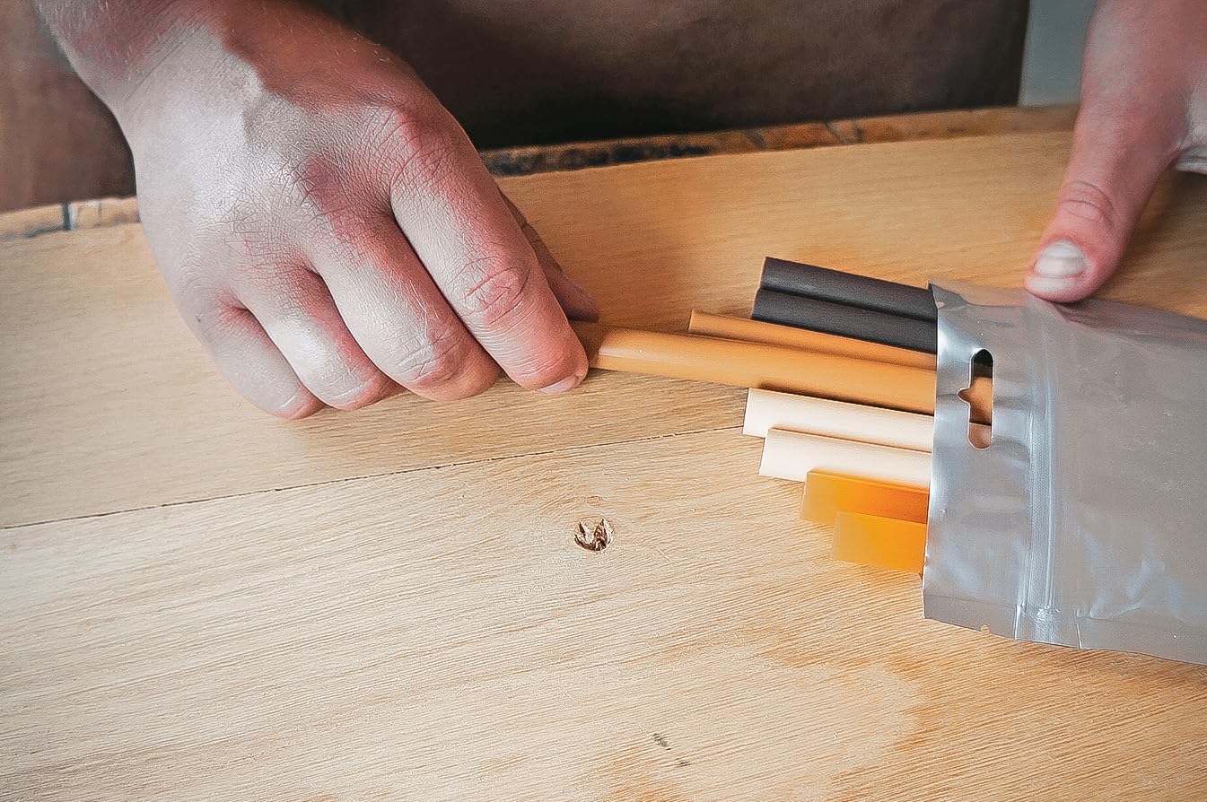 WoodRepair Astfüller-Set für Holzschäden, Stäbe Esche