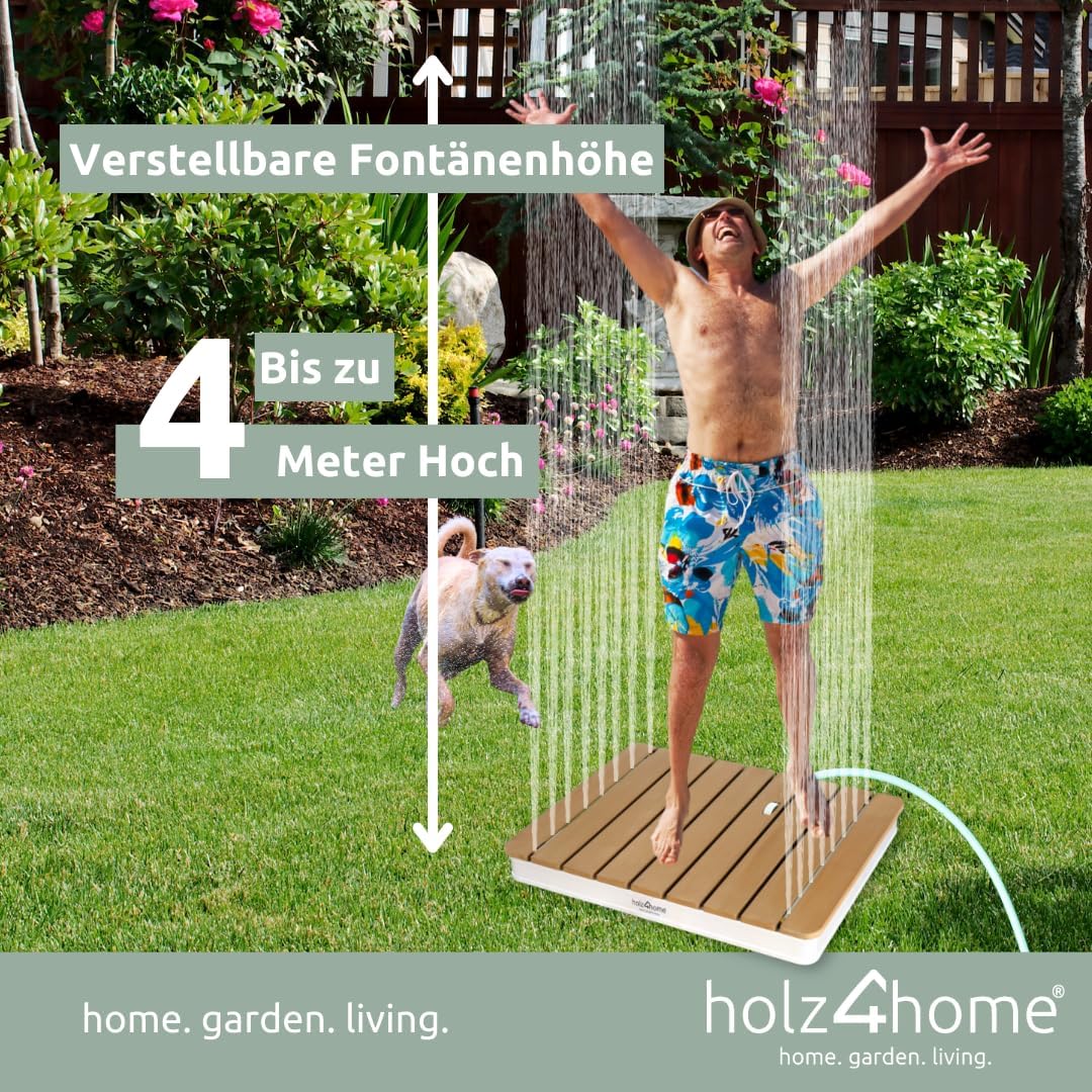 Bodendusche als Gartendusche oder Pooldusche, Eckig WPC
