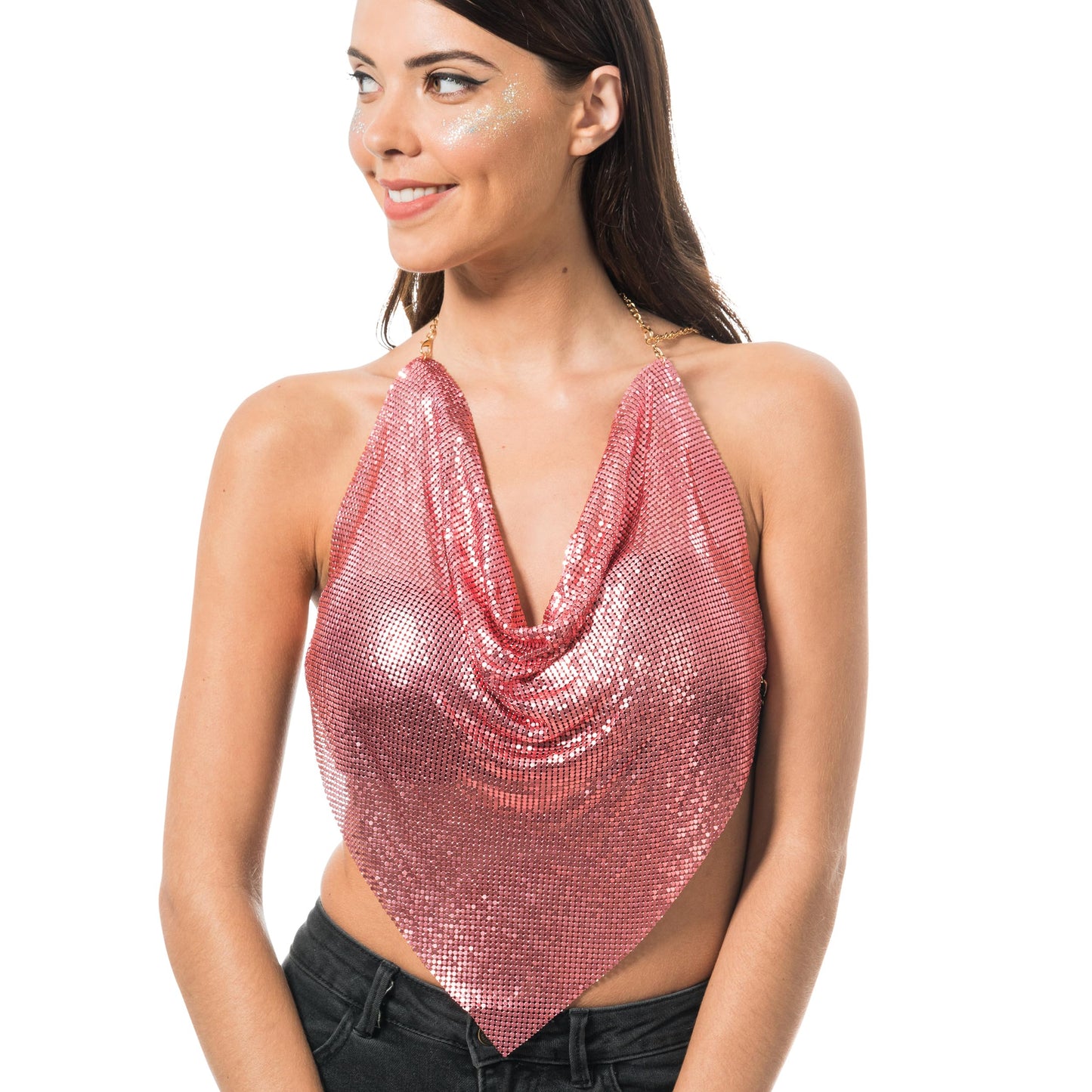 Festival Wave Top in Rosa, Rosa