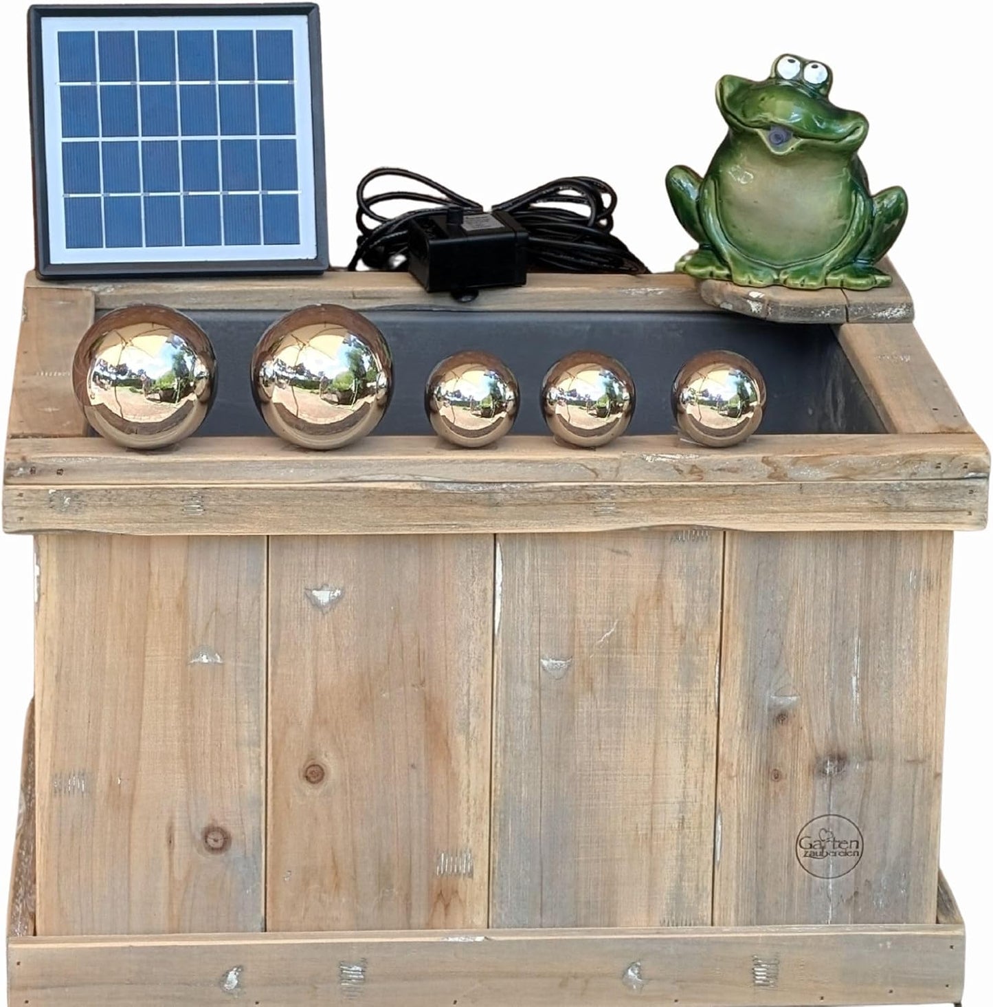 Miniteich-Set mit Solarpumpe & Wasserspeier