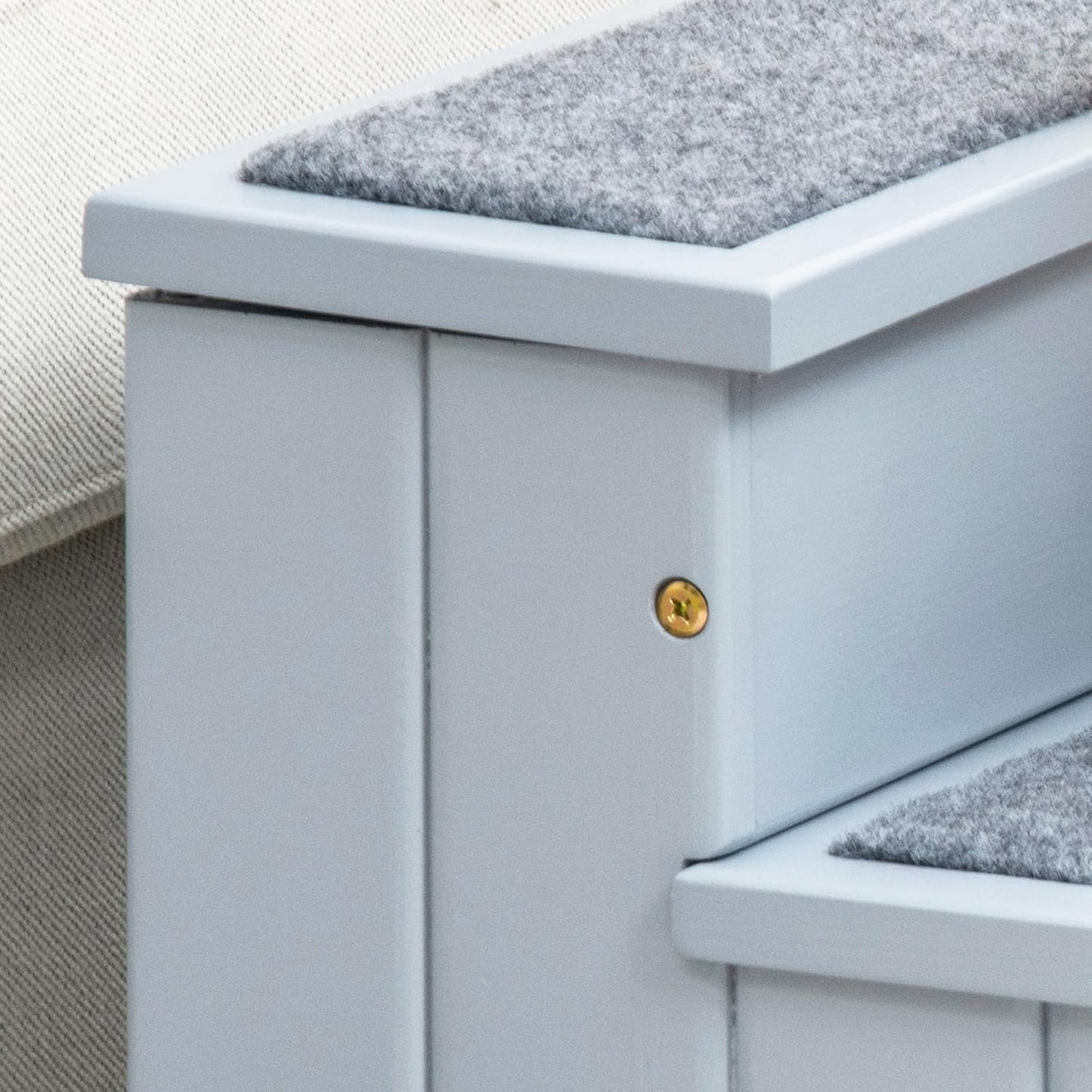 Haustiertreppe mit 3 Stufen, Grau