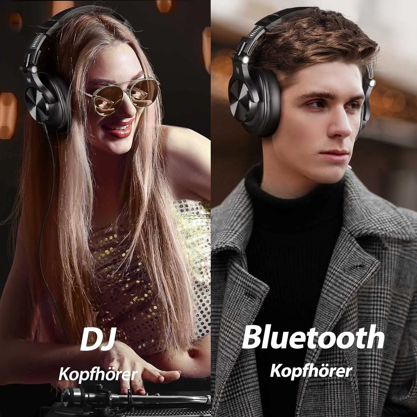 Kabellose Over-Ear Kopfhörer A70 mit HiFi-Stereo Sound, Schwarz