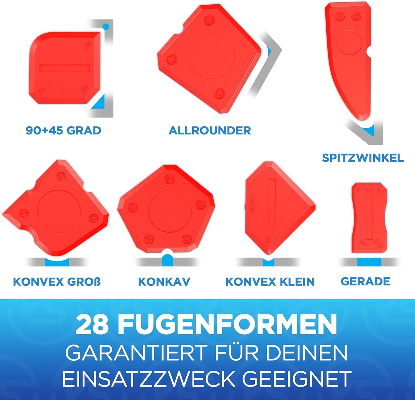 Profi Kartuschenpresse und Fugenglätterset, KISTEK® Basic Bundle