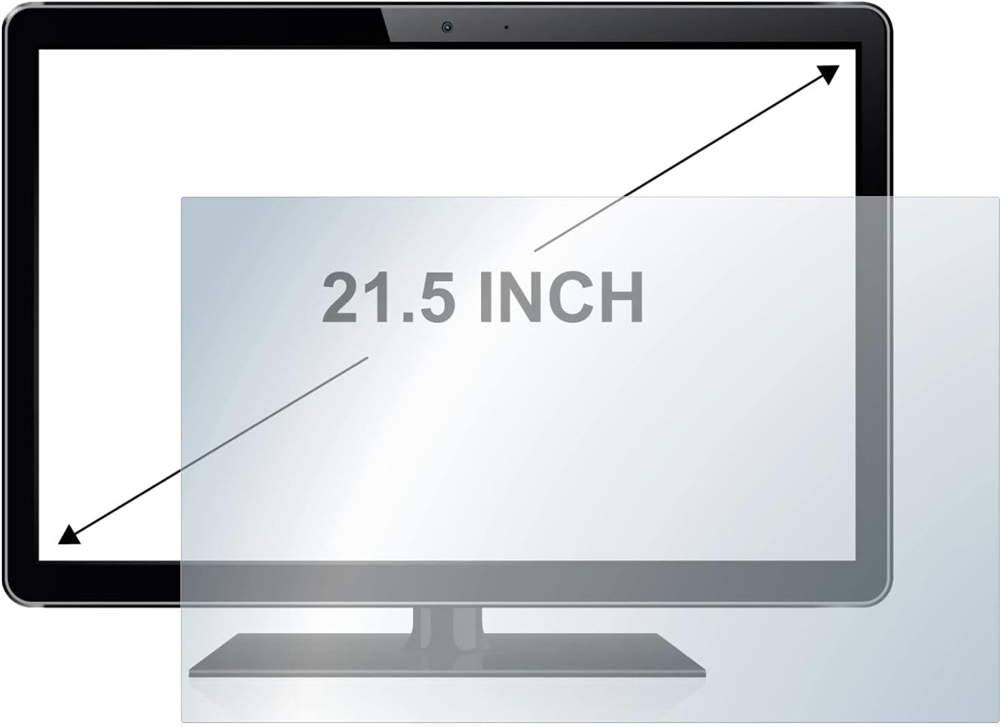 Entspiegelungs-Schutzfolie für 21.5 Zoll Monitore, 21.5" (16:9) Matt