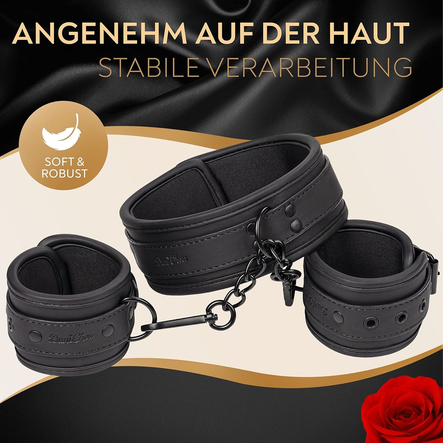 Bondage Set mit Halsband & Fesseln