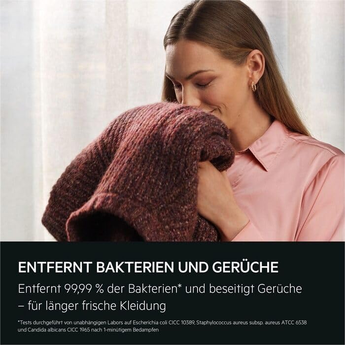 Dampfbürste mit Schutzhandschuh & Bürste, Grau Konstanter Dampfstoss: 26 g/Min
