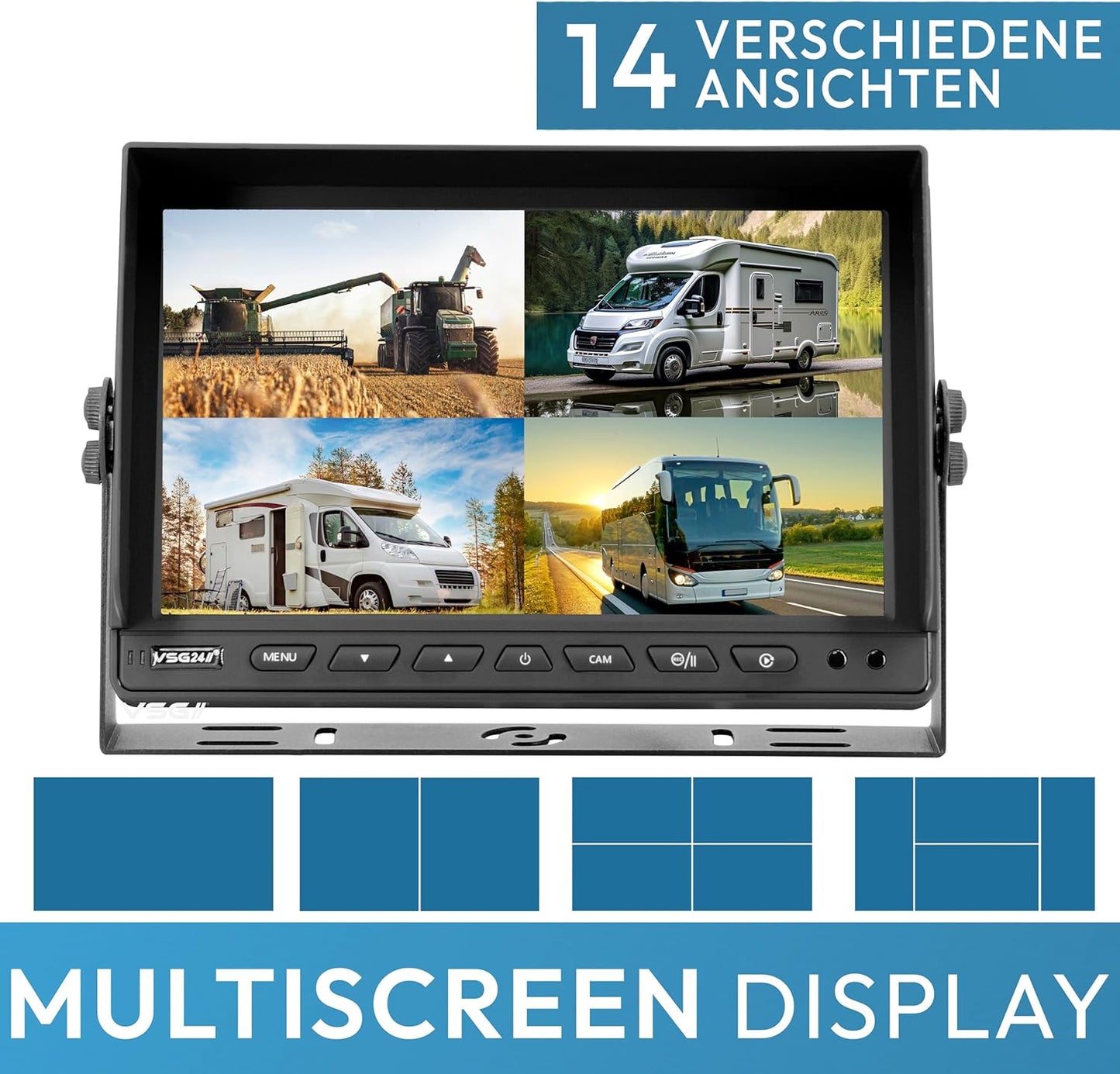 Rückfahrmonitor mit 4 Videoeingängen