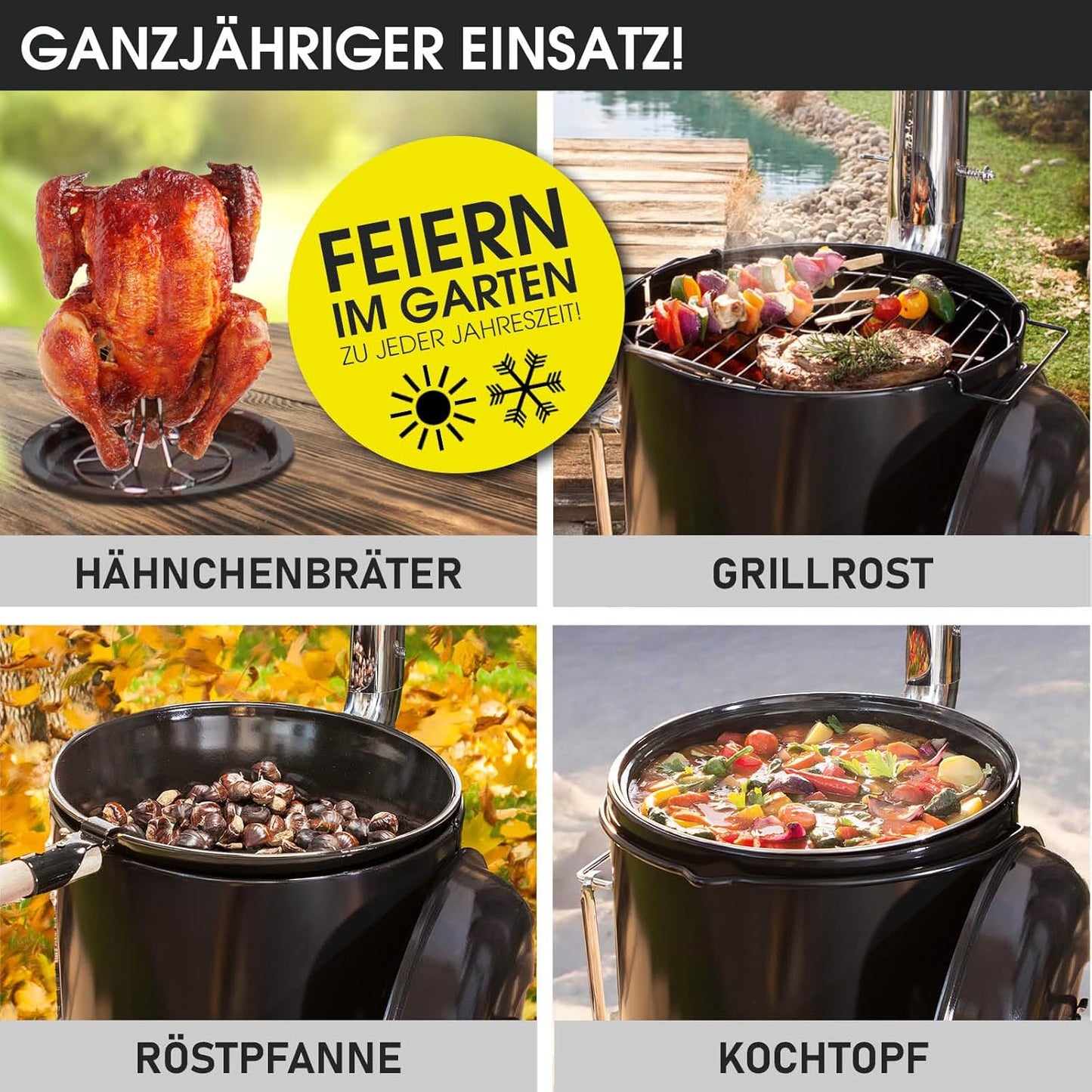 Eintopfofen mit Grillfunktion