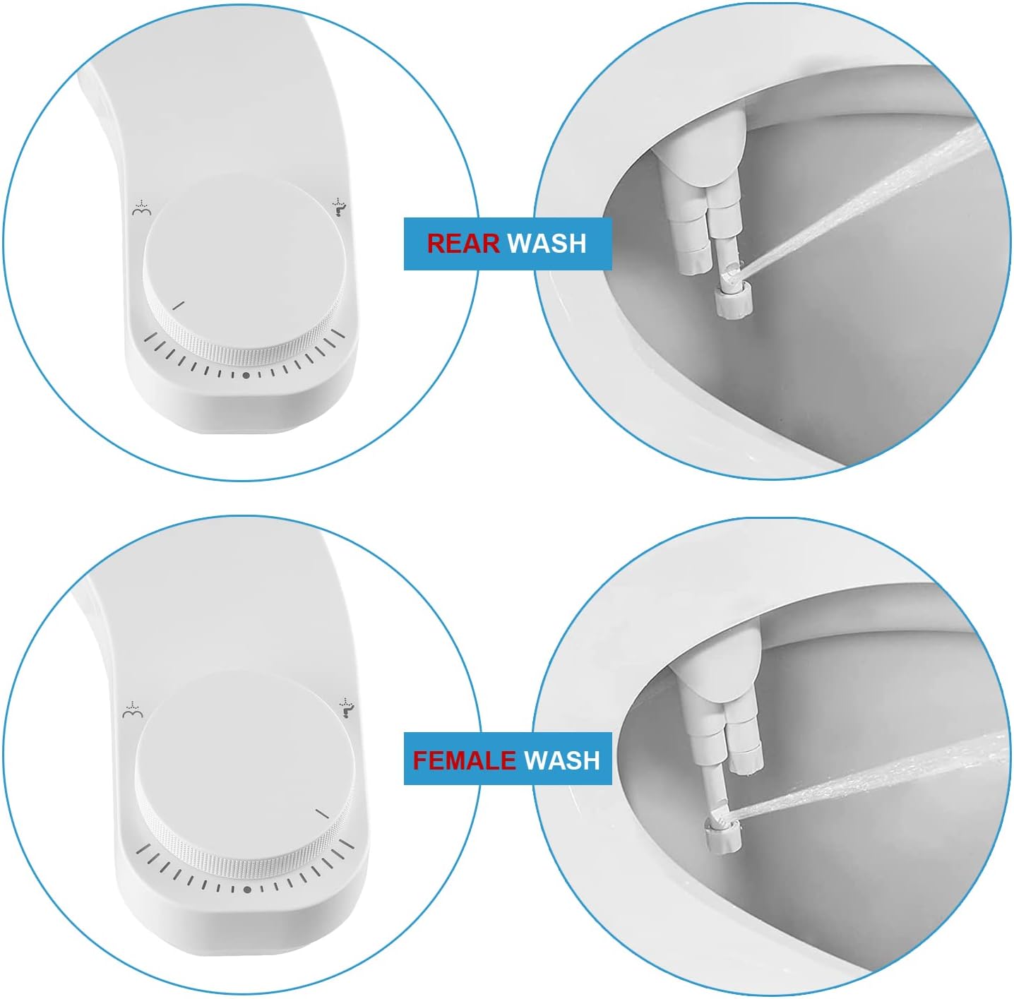 Bidet Aufsatz Ultra-Slim, links, Linkes Weiss