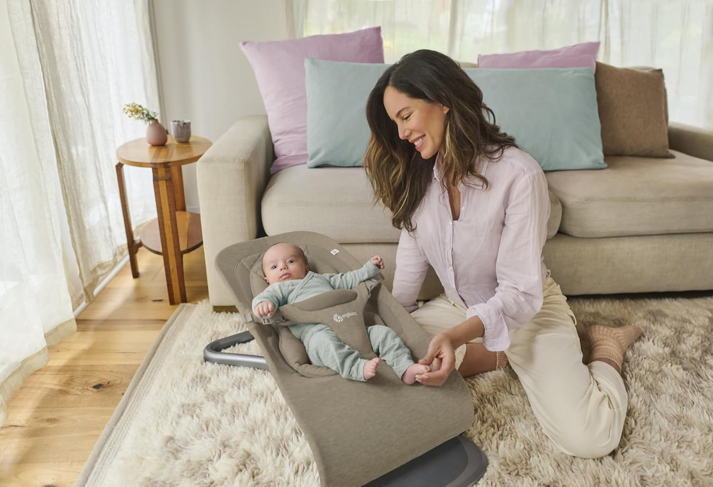 Evolve 3in1 Babywippe, Soft Olive Knit