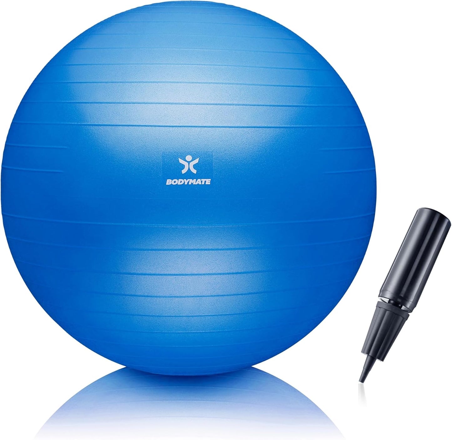 Gymnastikball mit Pumpe, Blau 55 cm (für Körpergröße bis 154cm)