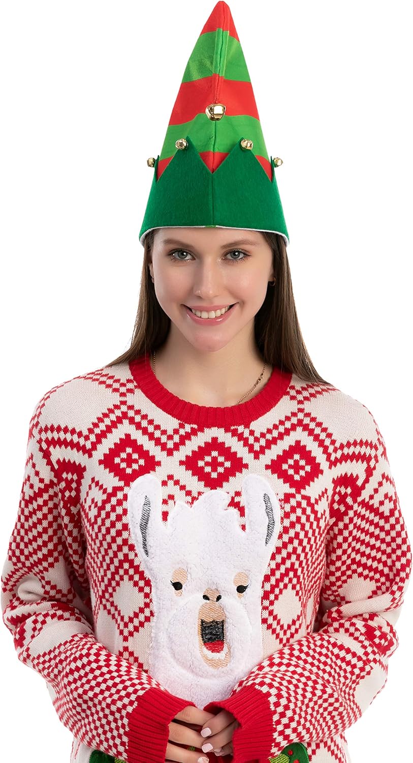 3-teiliges Weihnachtselfen Filzhüte-Set