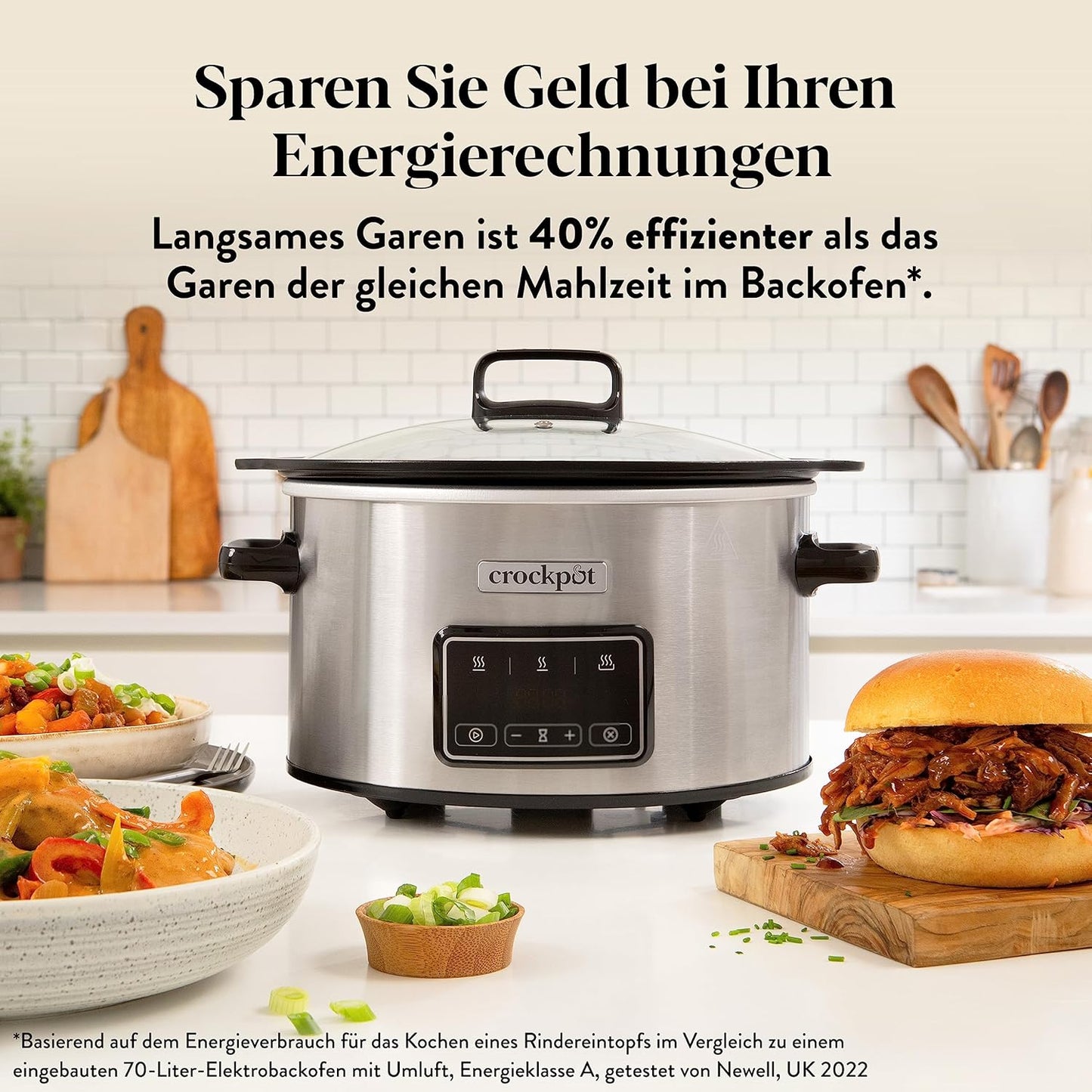 Digitaler Slow Cooker mit Induktionsschüssel, CSC112X, 6.5 Liter Digital