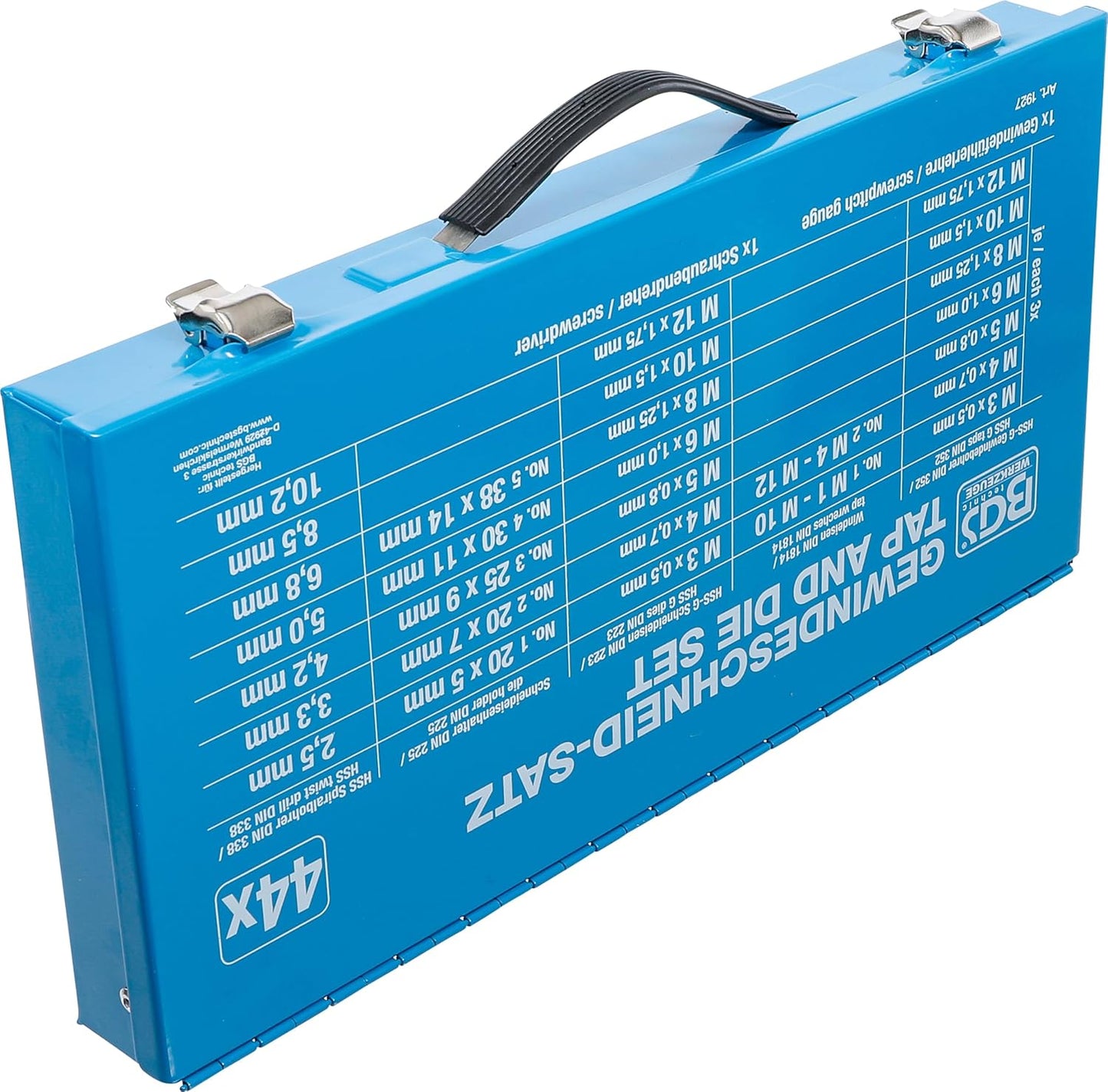 Gewindeschneid-Satz M3 - M12 44-tlg., 44-tlg. | HSS-G-Stahl