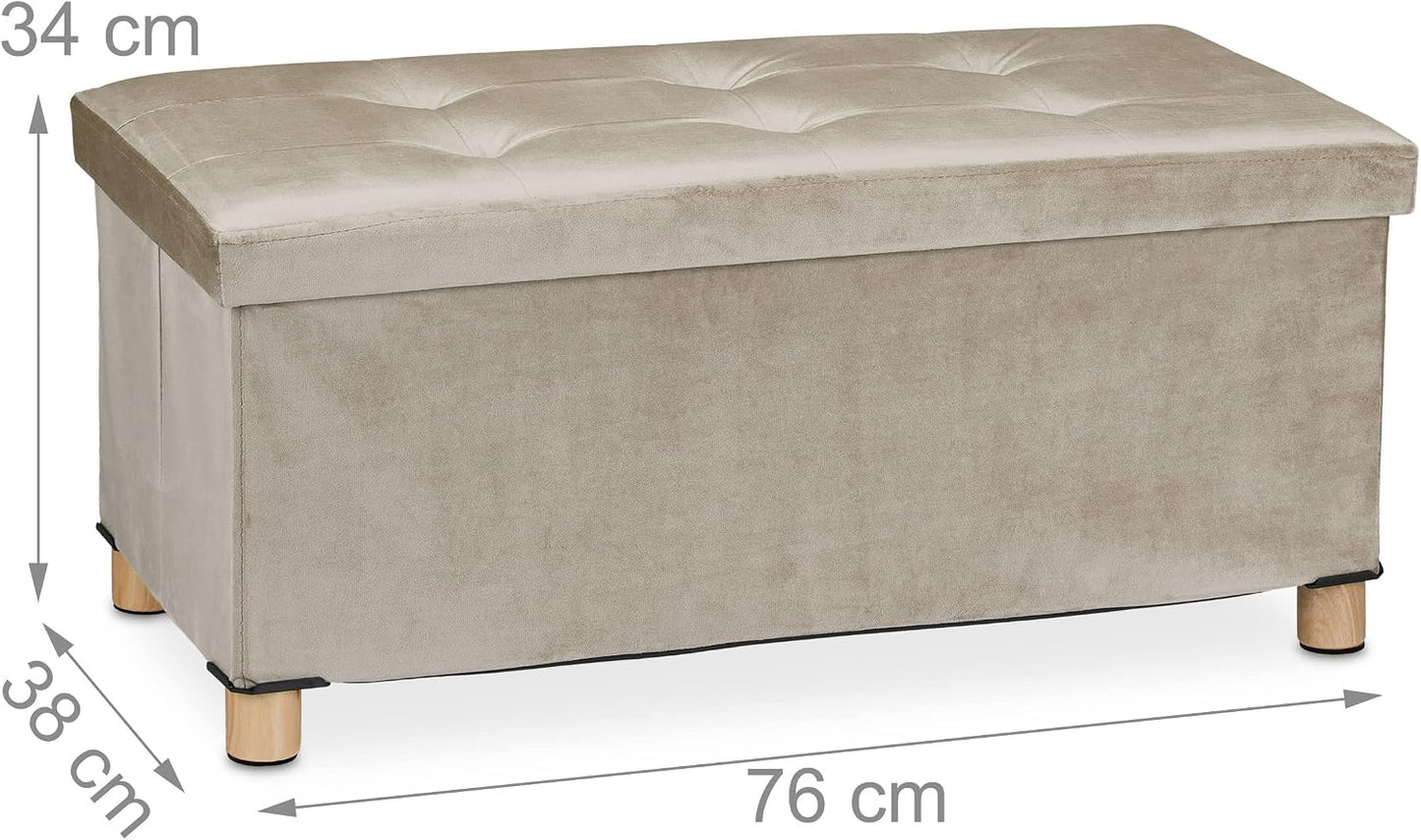 Sitzbank mit Stauraum, Creme