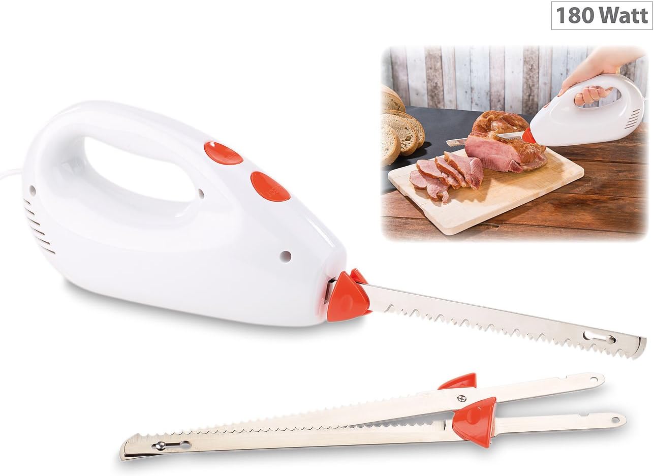 Elektrisches Messer mit Edelstahl-Doppelklingen (180 W)