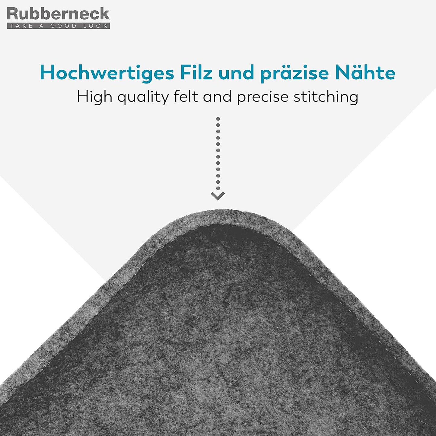 Rutschfeste Filz-Sitzkissen, 4 Stück (1er Pack) Dunkelgrau