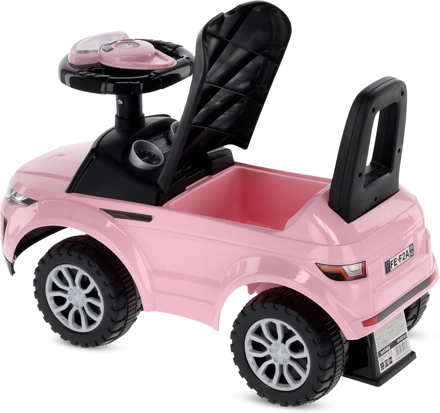 Rutschauto mit Hupe, Hellrosa