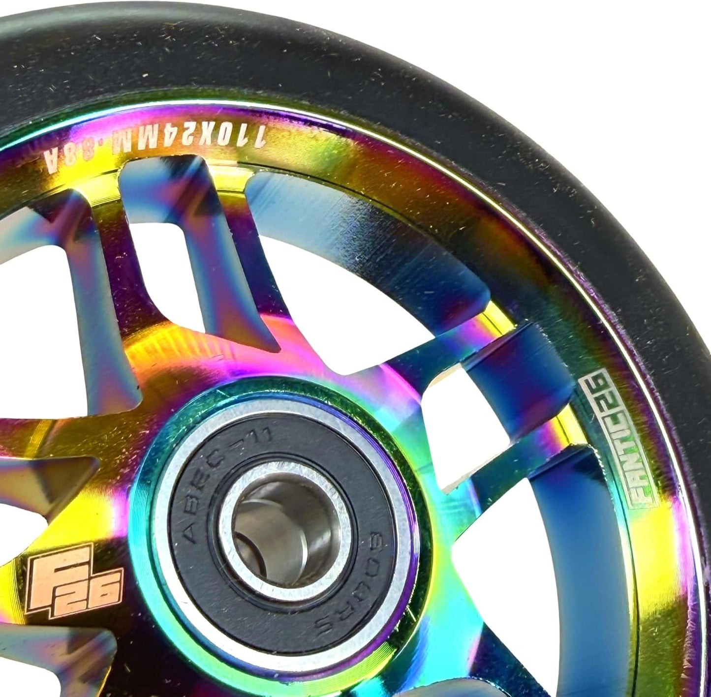 Stunt Scooter Ersatzrolle 110 mm, Base Neochrome/Pu Schwarz