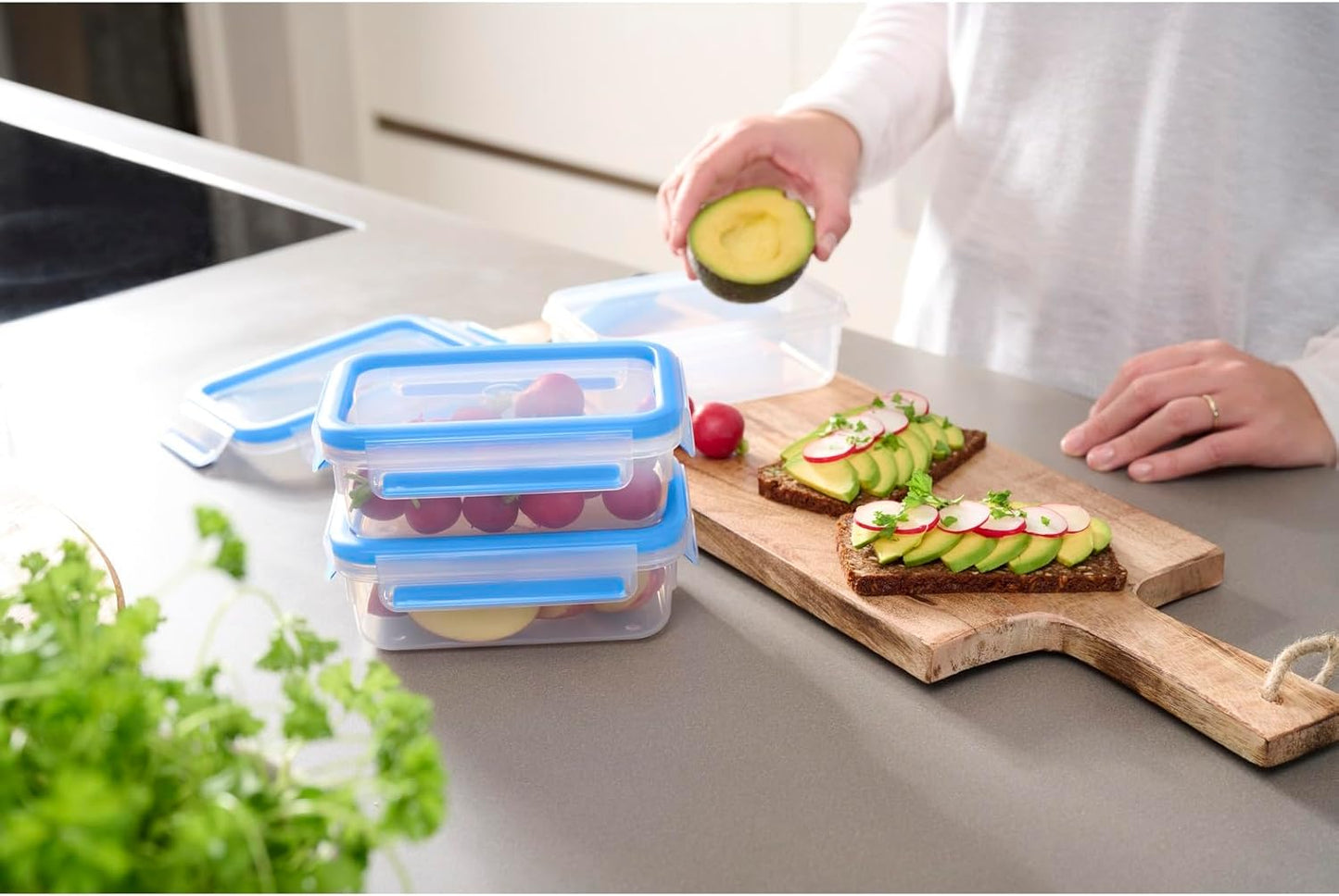 Clip & Close Frischhaltedosen-Set N10313, 3-teilig 1l