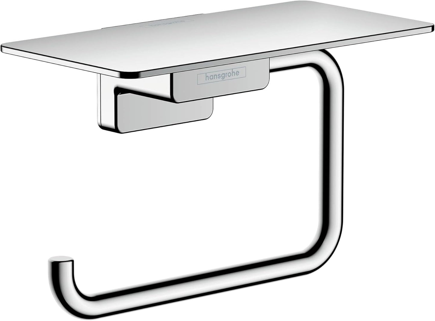 Toilettenpapierhalter mit Ablage, Chrom mit Ablage