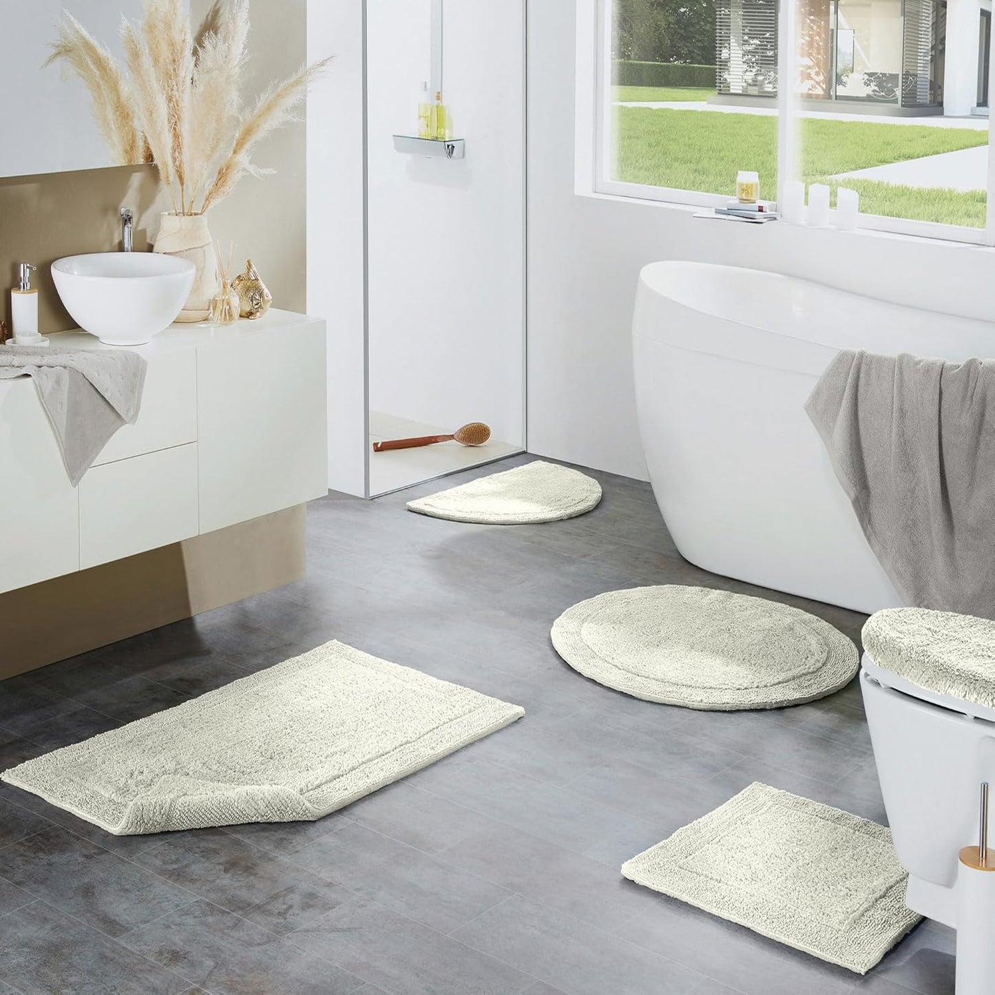 Badematte Stuttgart, Natur Badteppich - 60x100 cm