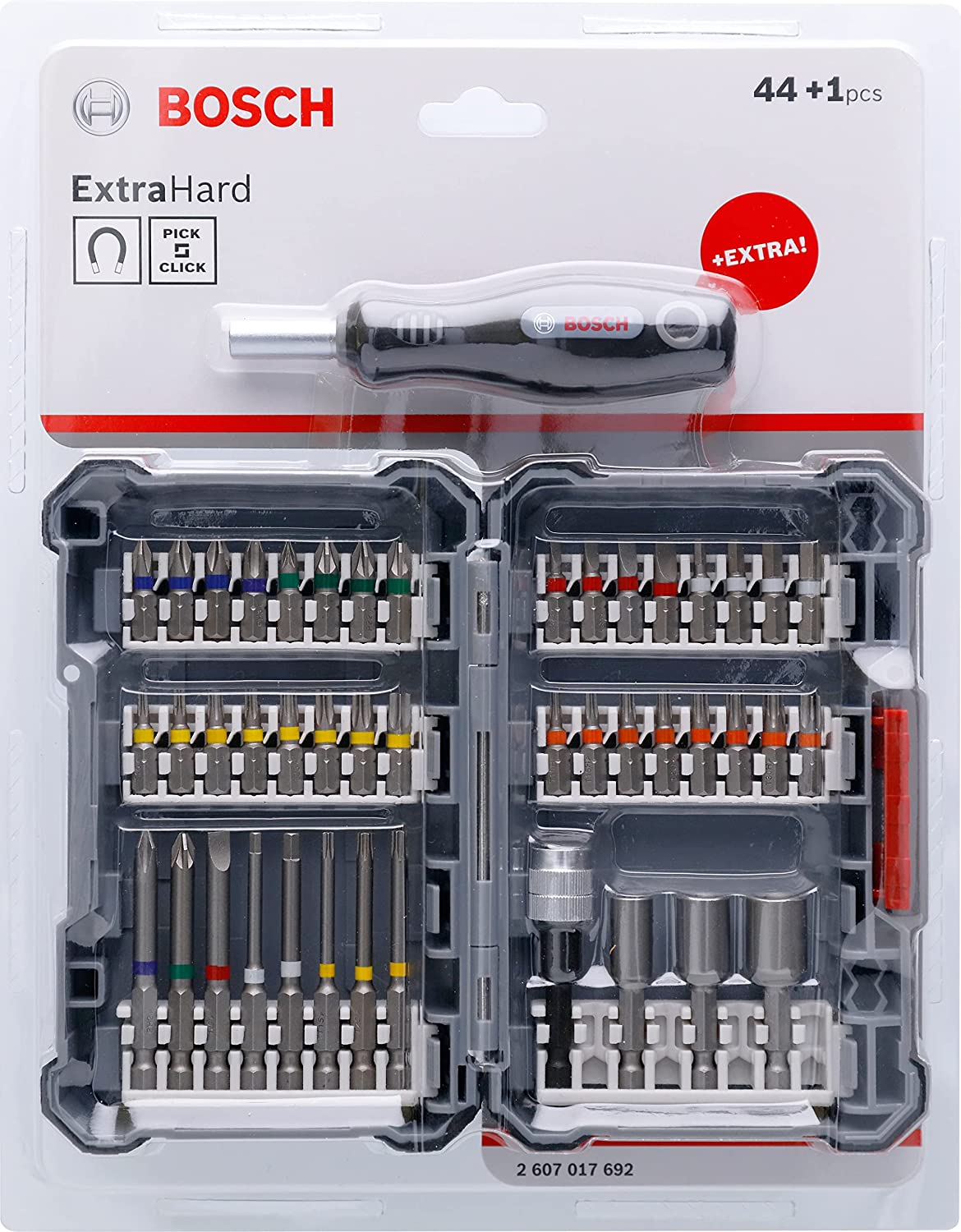 Pick & Click Bit-Satz "ExtraHard" + Griff, 45-teilig