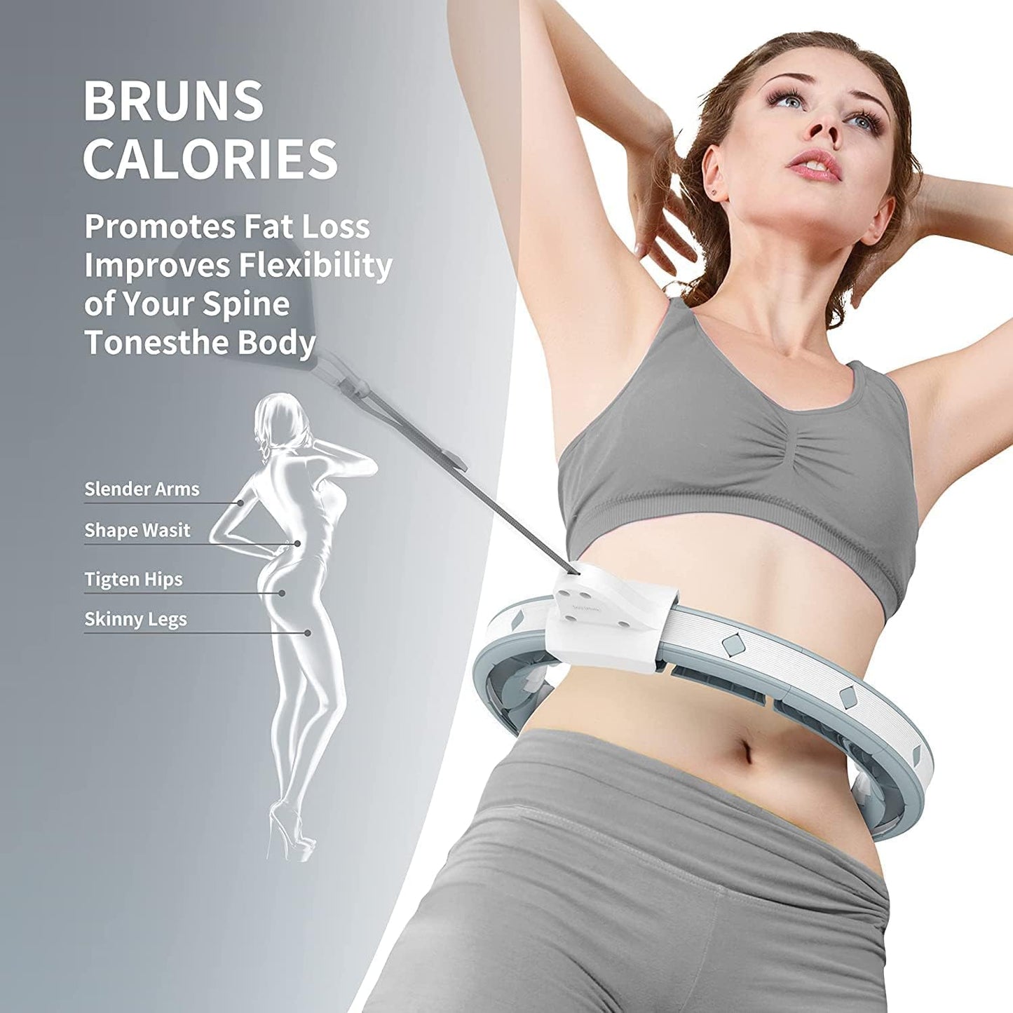 Hula-Hoop-Reifen mit einstellbarem Gewicht, #(Smart-Blau)