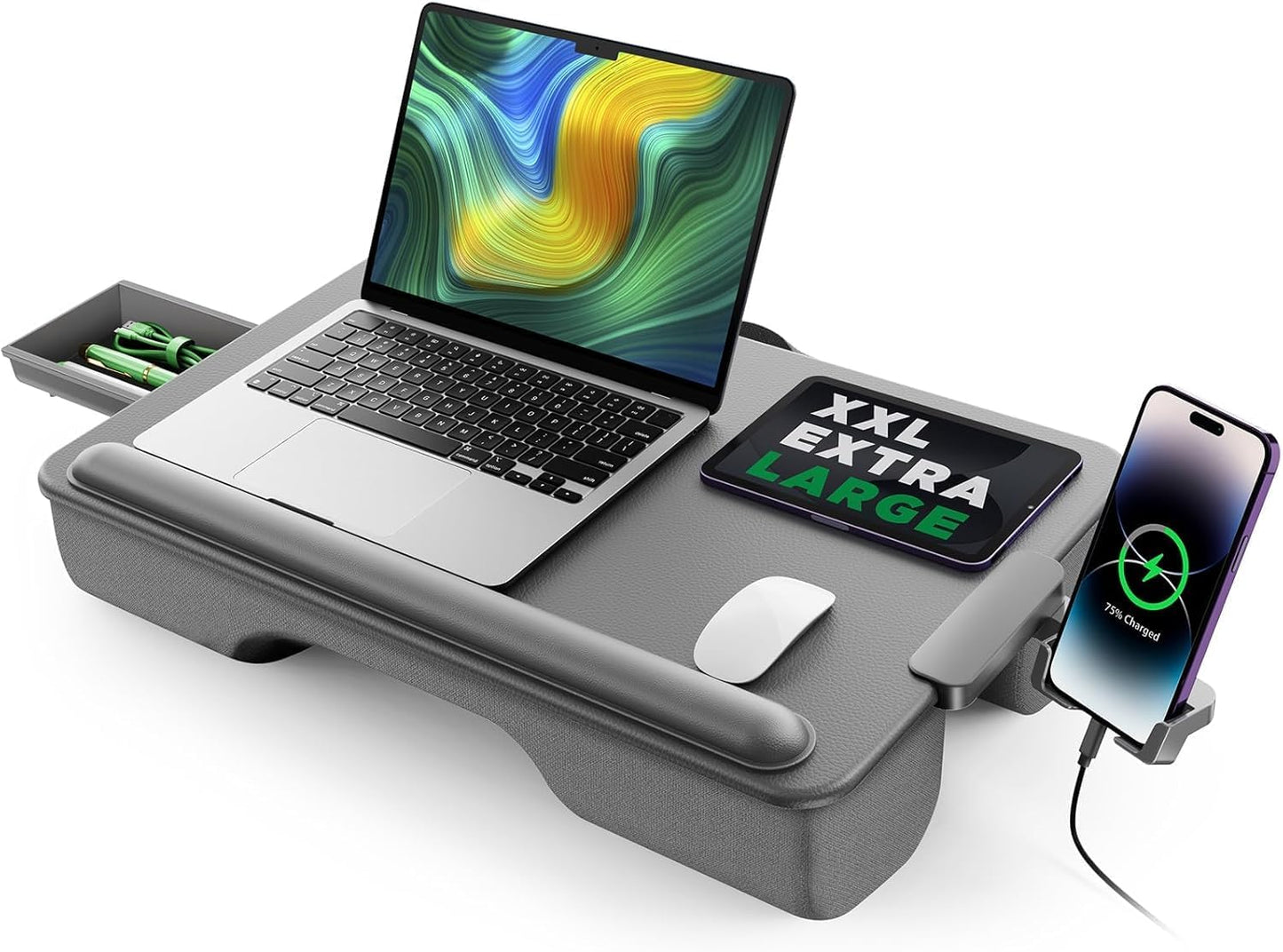 Laptop Kissen, Klassisch / Dunkelgrau