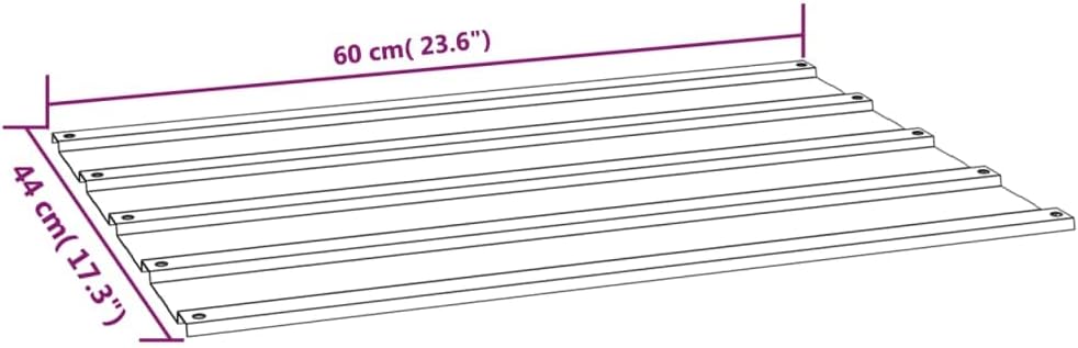 12er Set Trapezblech Dachplatten, 60 x 44 cm