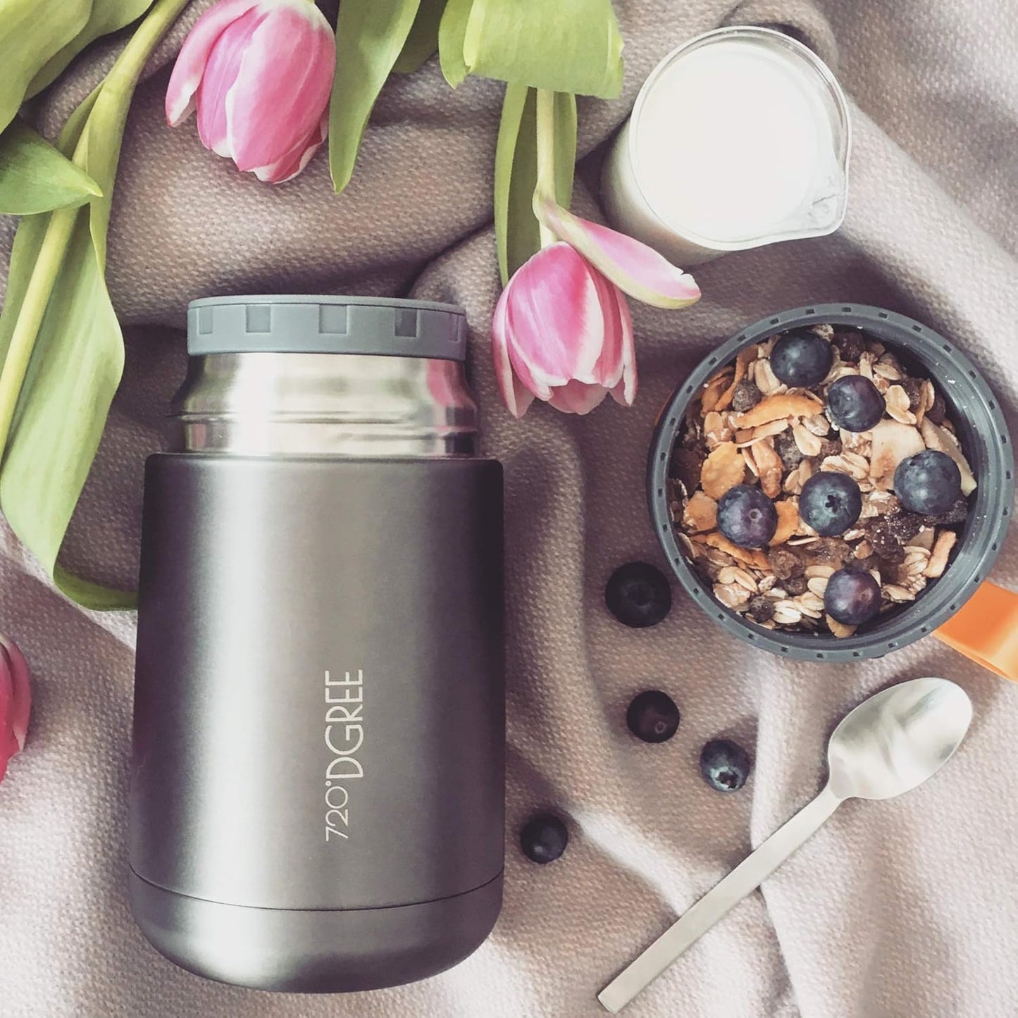 Thermobehälter für Speisen, 730ml Isolierbehälter, 730 ml Stone Gray | Grau