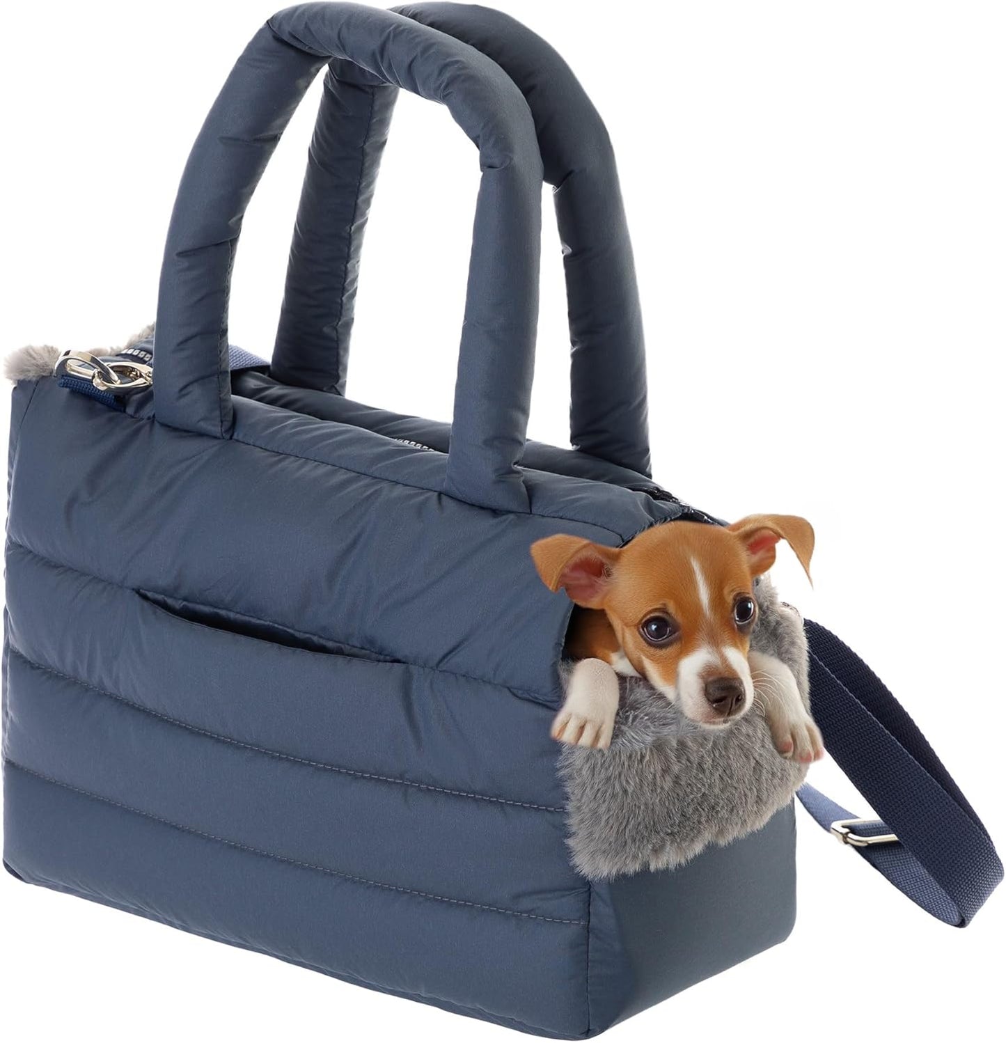 Hundetragetasche für kleine bis mittlere Haustiere, M - L 40 x B 20 x H 30 cm DUNKELBLAU