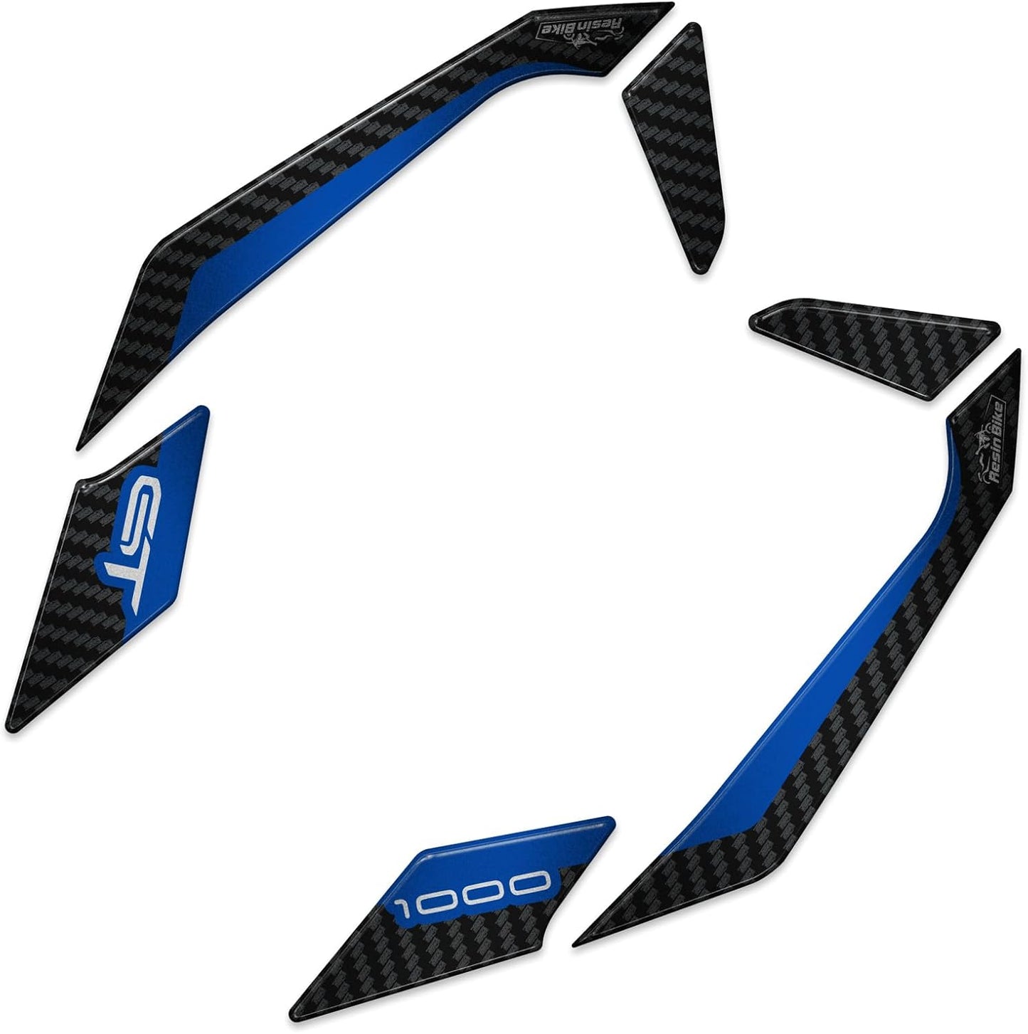 3D-Harzaufkleber für Suzuki GSX-S 1000 GT 2022, Blau Metall