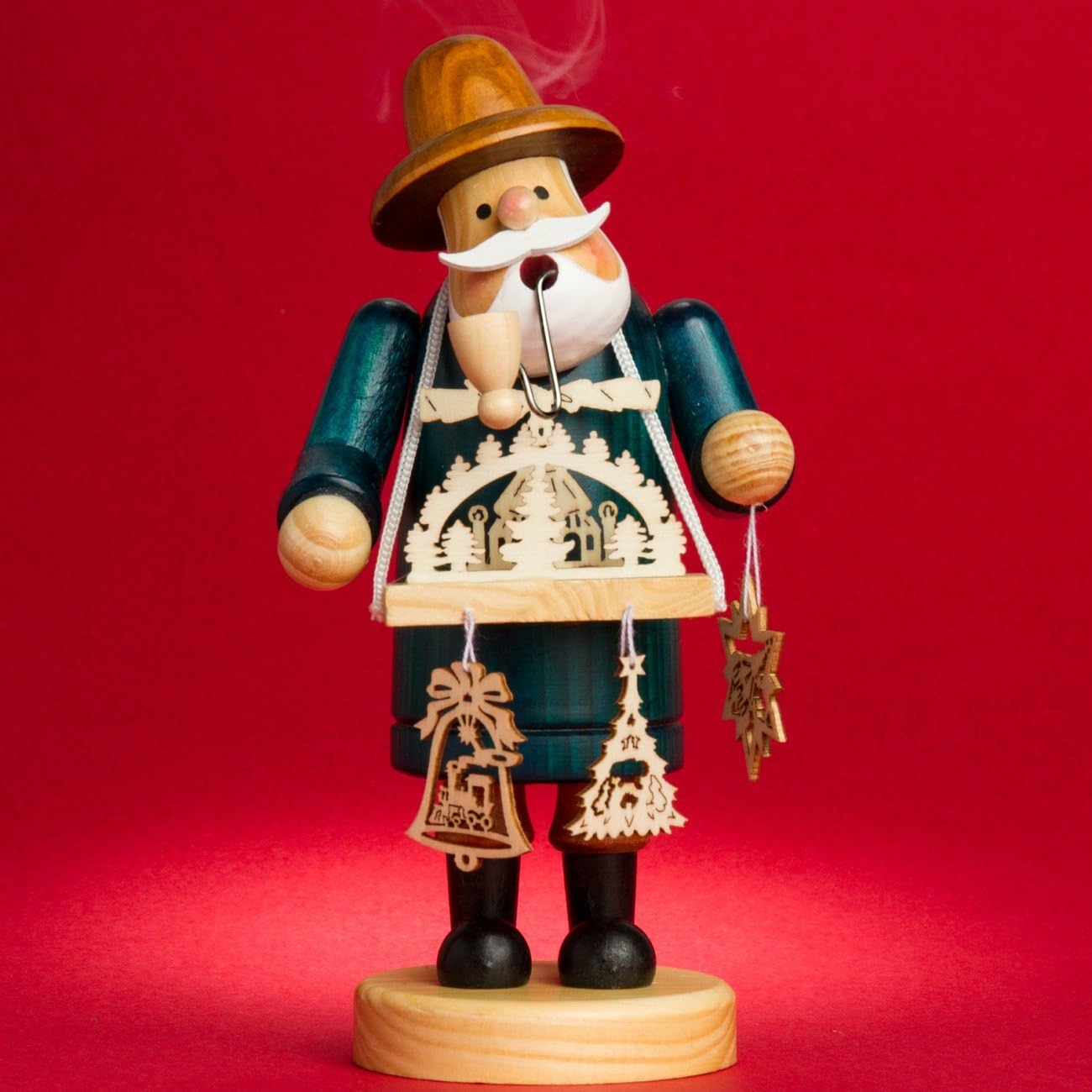 RM-A Räuchermännchen A07 Leuchtenhändler, Höhe ca. 36 cm A07 Blau - Leuchtenhändler