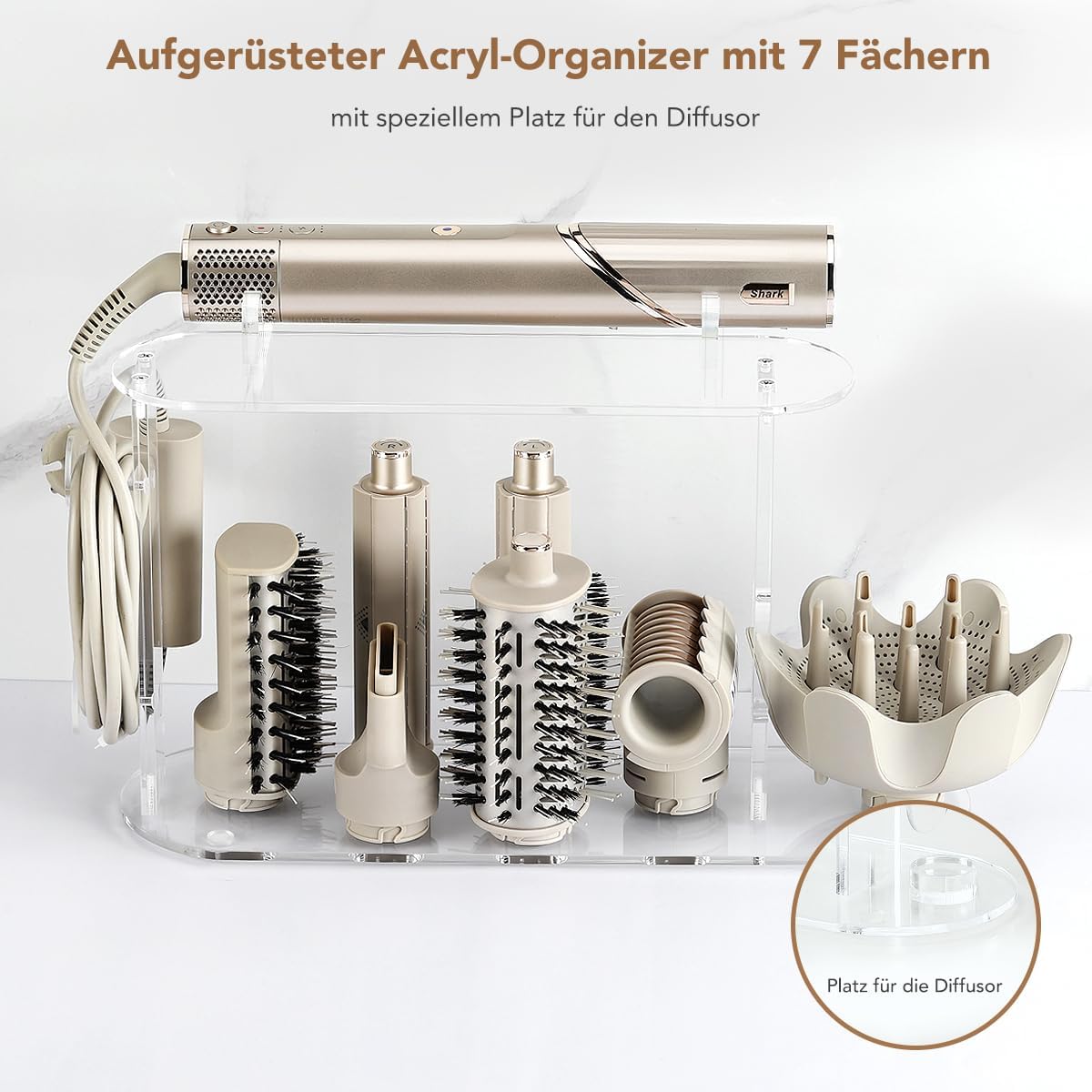 Haartrocknerhalter, Transparent