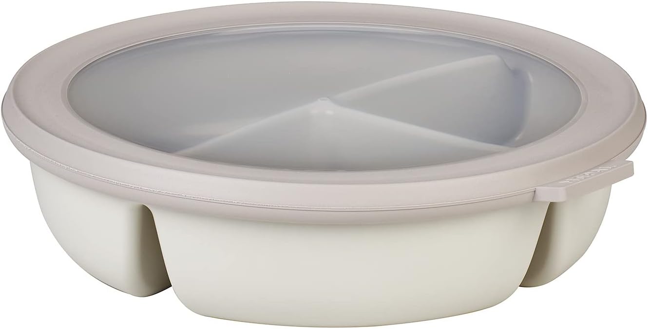 Meal Prep Box Cirqula mit 3 Fächern (1000 ml), Nordic White|Single