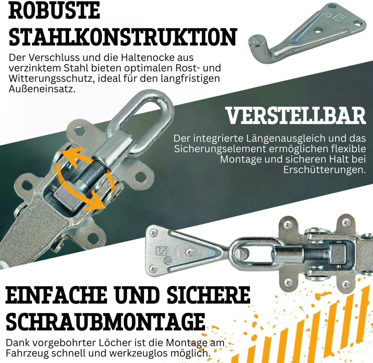 Bordwandverschluss-Set für Anhänger & LKW, 1