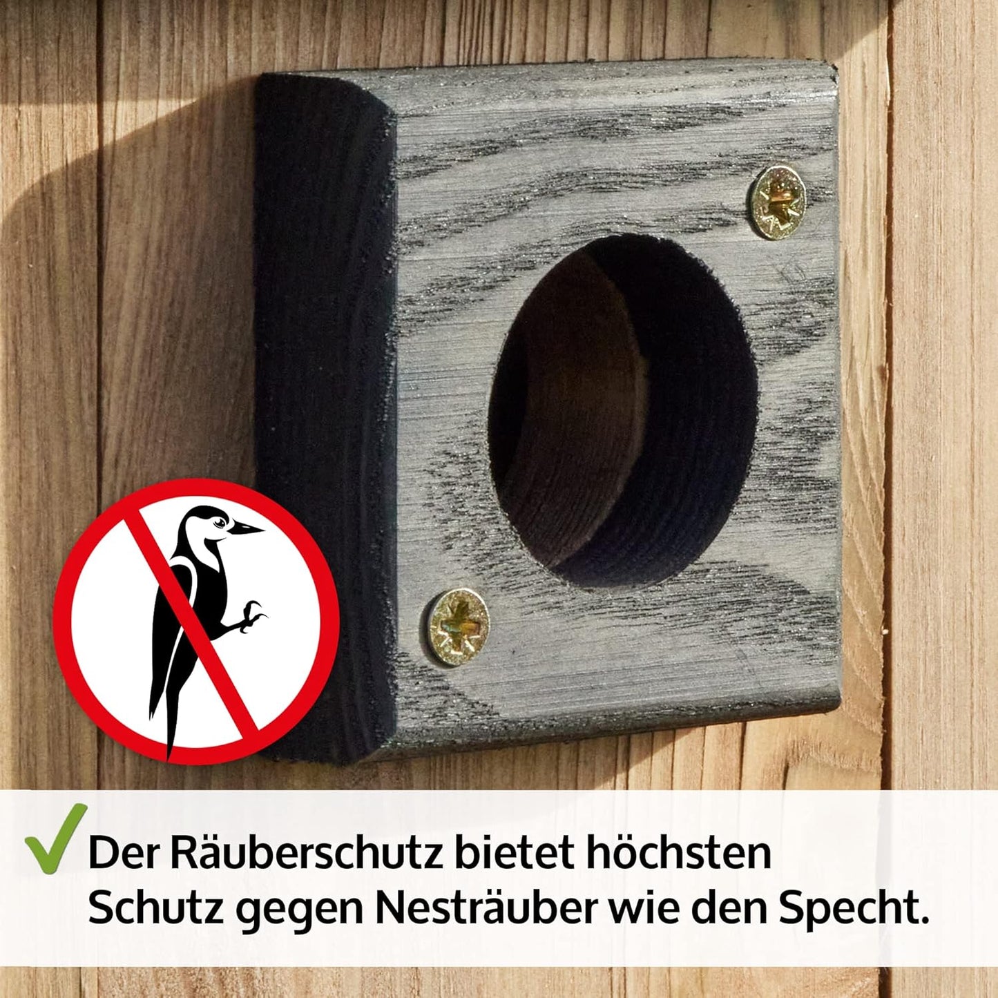 Nistkasten für Wildvögel aus Massivholz, Nistkasten Braun