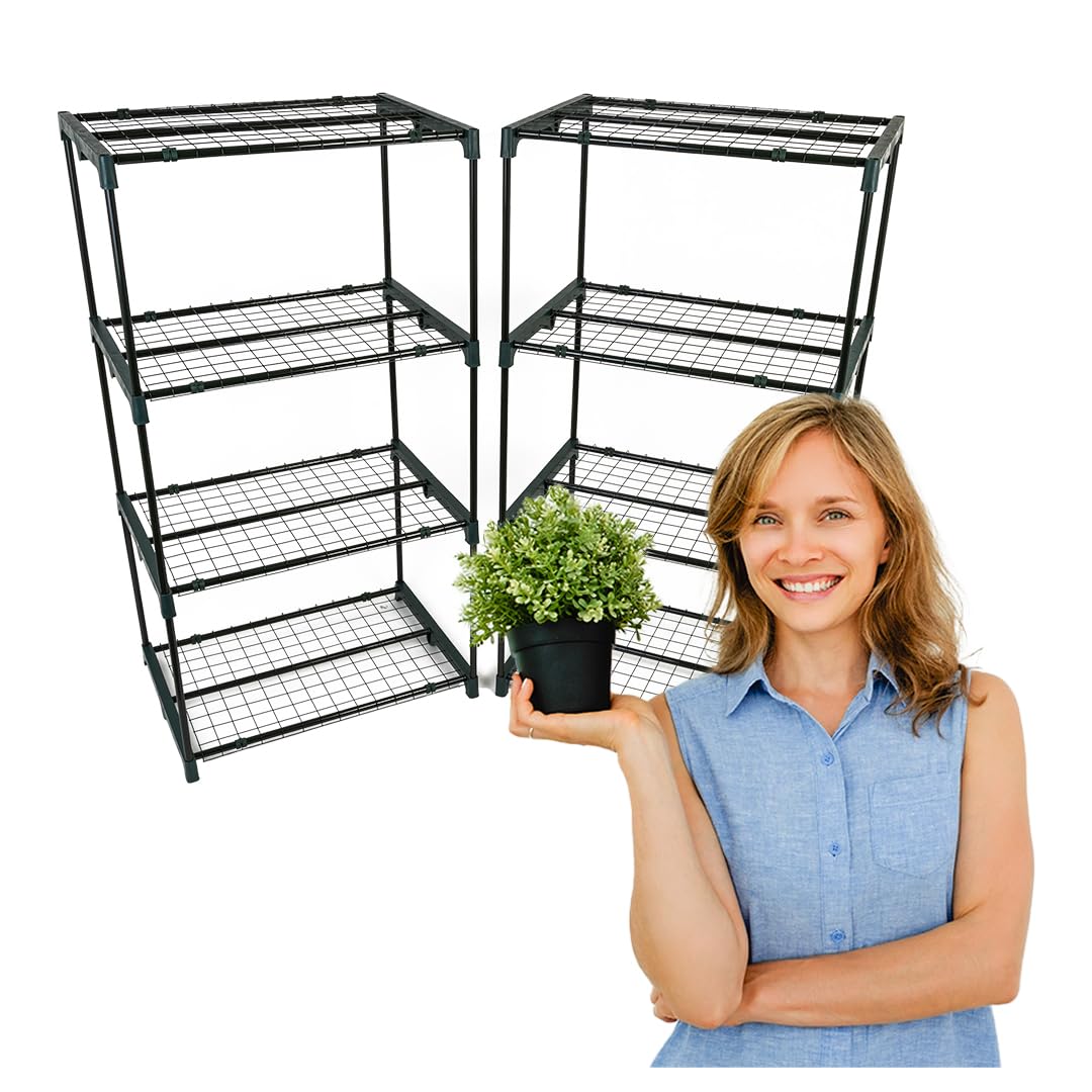 Metall-Pflanzenregal Set (2er, 69x49x130 cm), 69 x 49 x 130 cm