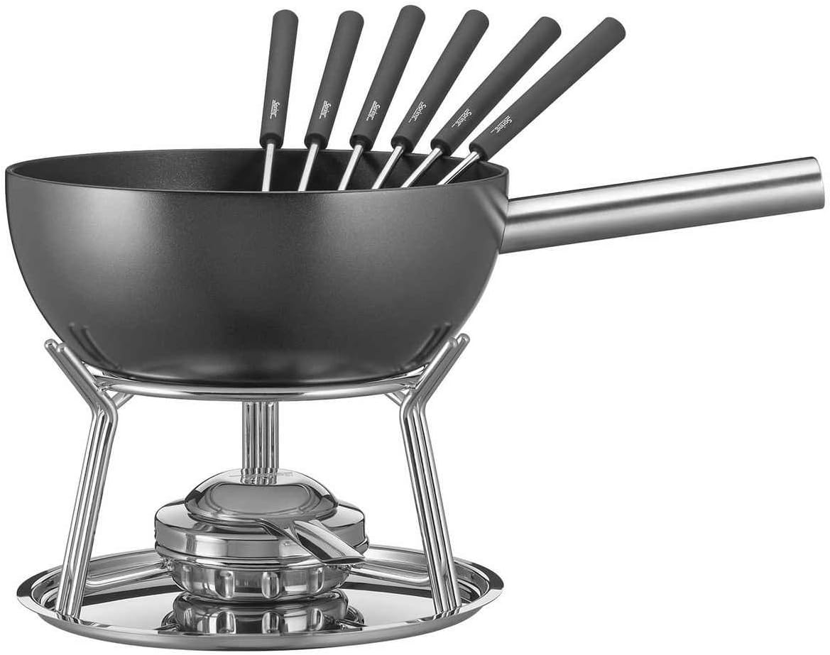 Fondue Set ALU INDUCTION mit Rechaud (2L, 23cm), Schwarz Fondue Set