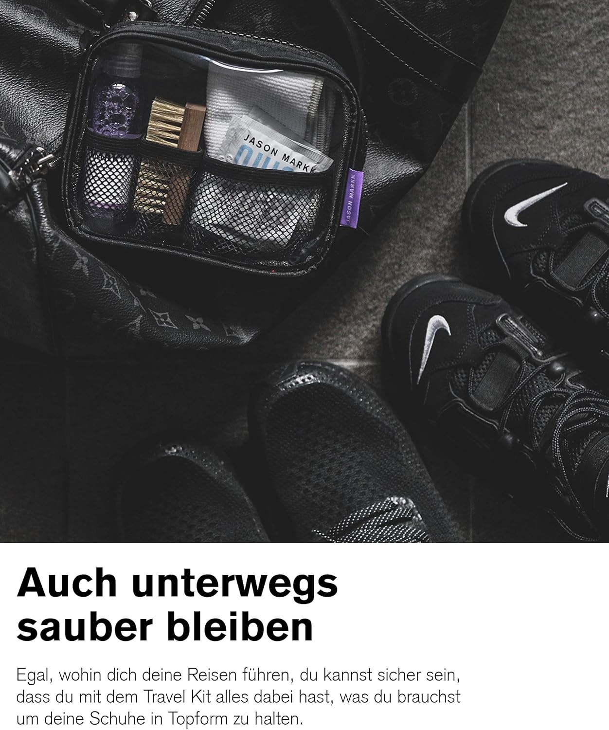 Reise-Schuhreinigungsset mit Premium-Zubehör, Reise-Set