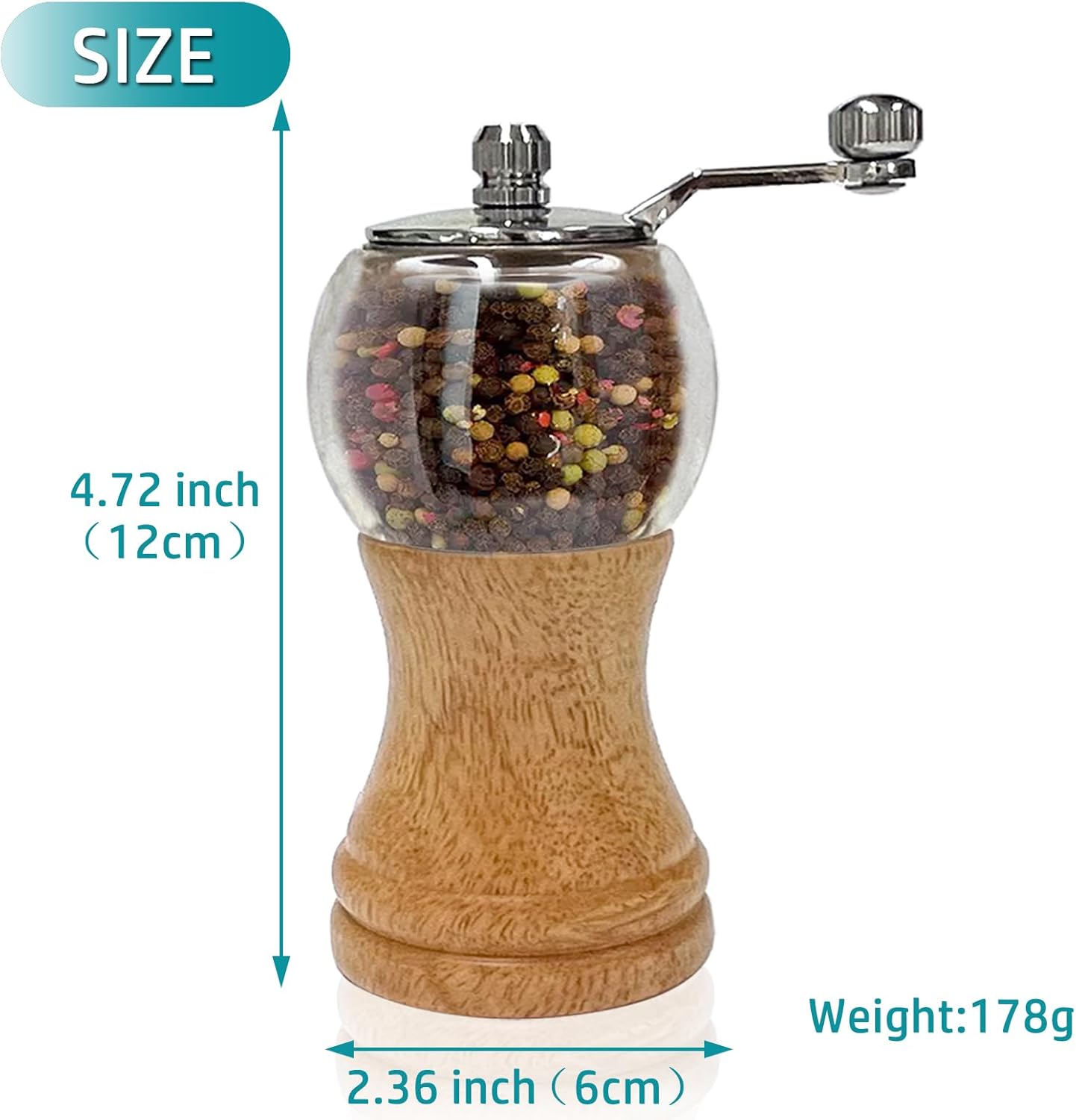 2-teiliges Pfeffermühlen-Set, 2pcs/Set