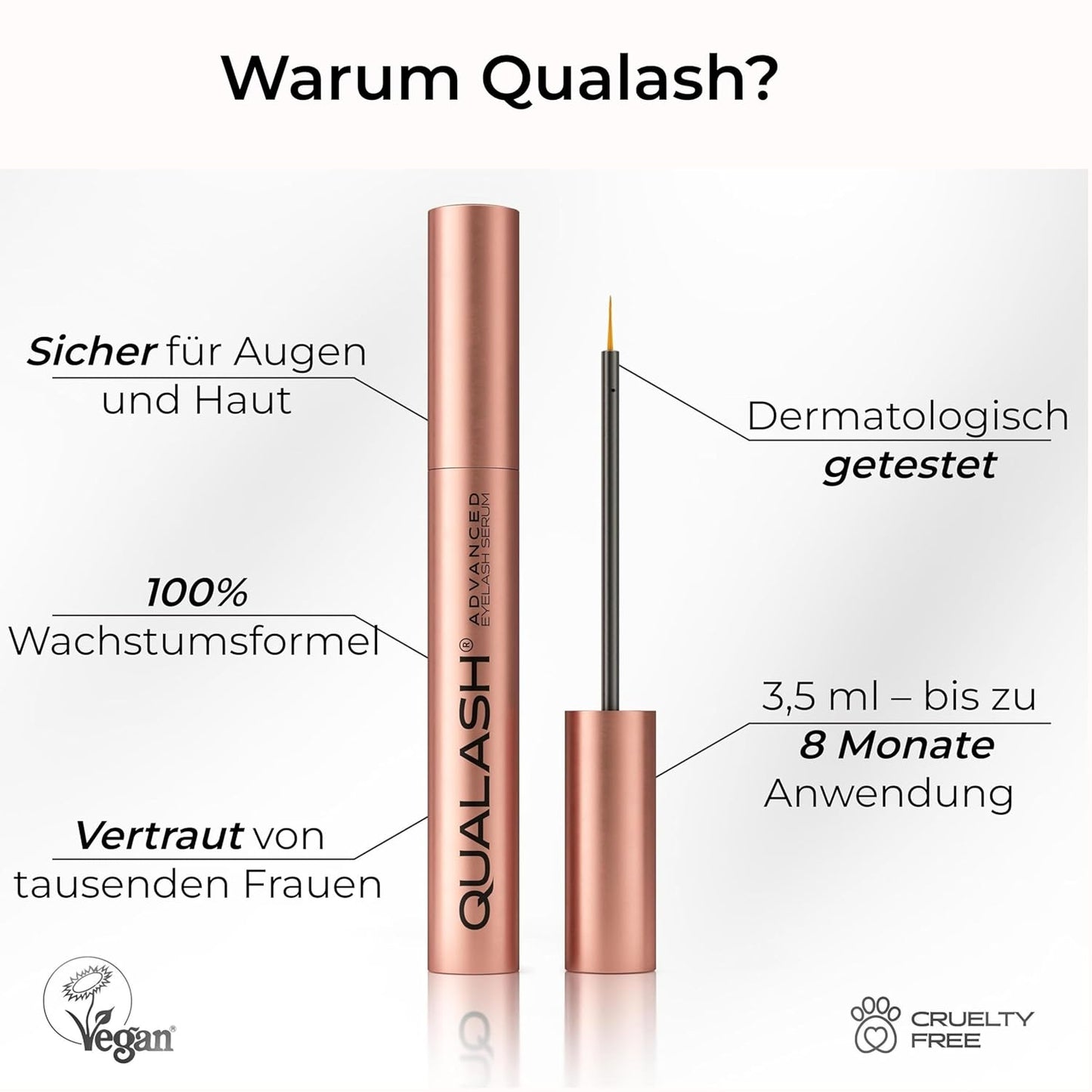 Wimpernserum für schnelles Wimpernwachstum, Wimpernserum mit QUA-X Peptide Complex