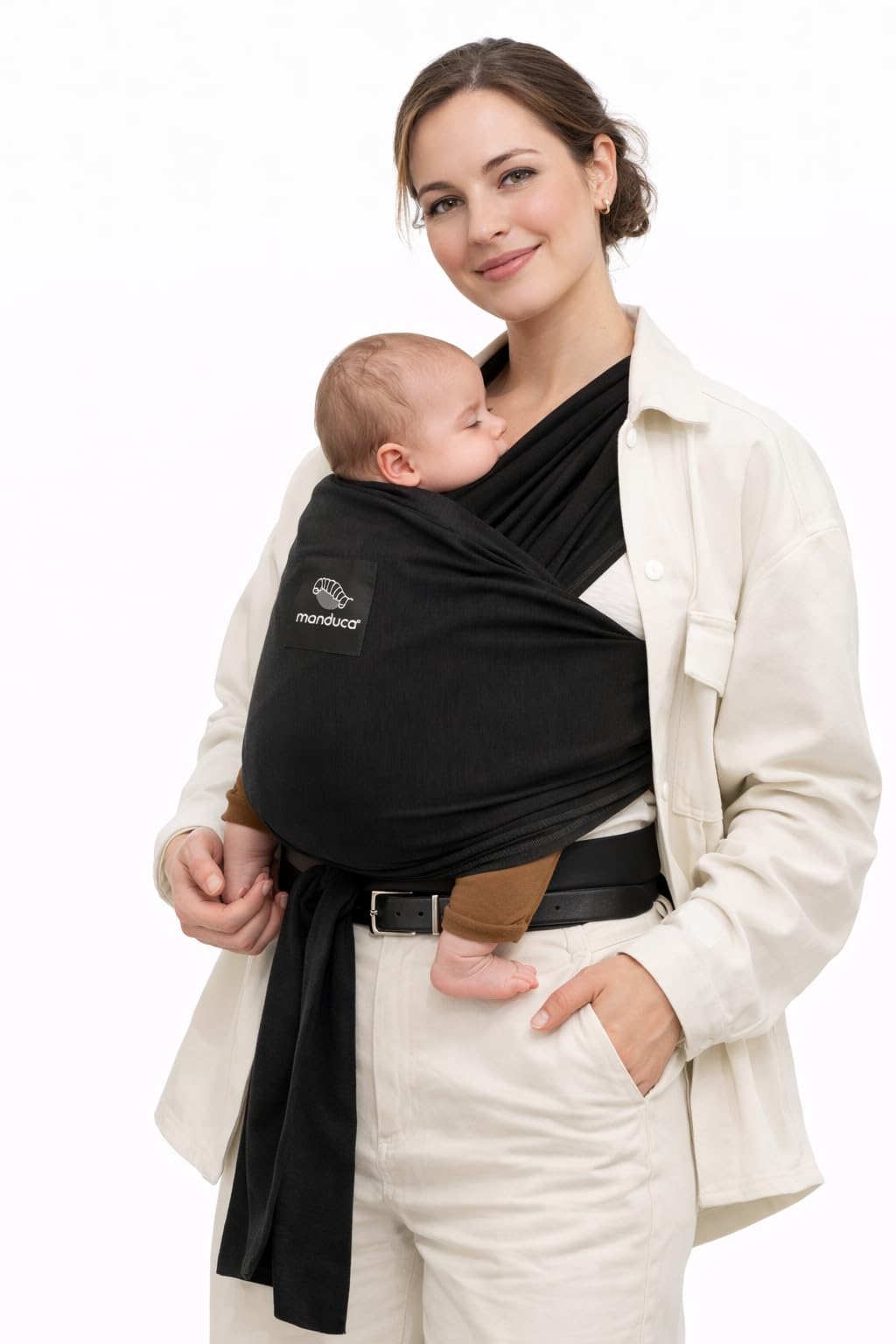 Elastisches Babytragetuch aus Bio-Baumwolle, Black