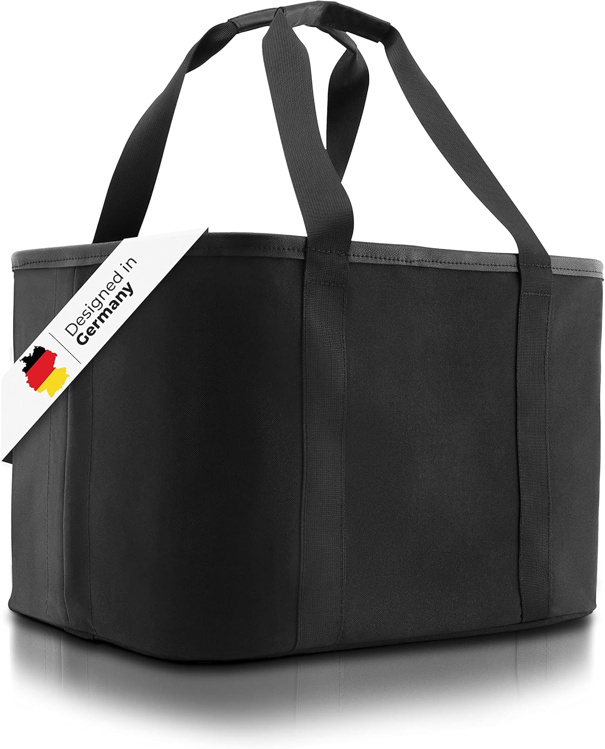 Faltbarer Einkaufskorb, Schwarz