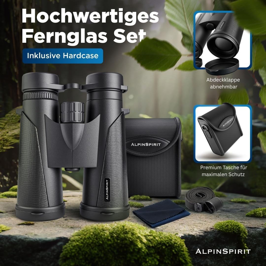 Fernglas mit Nitrogenfüllung, 10x42 Schwarz