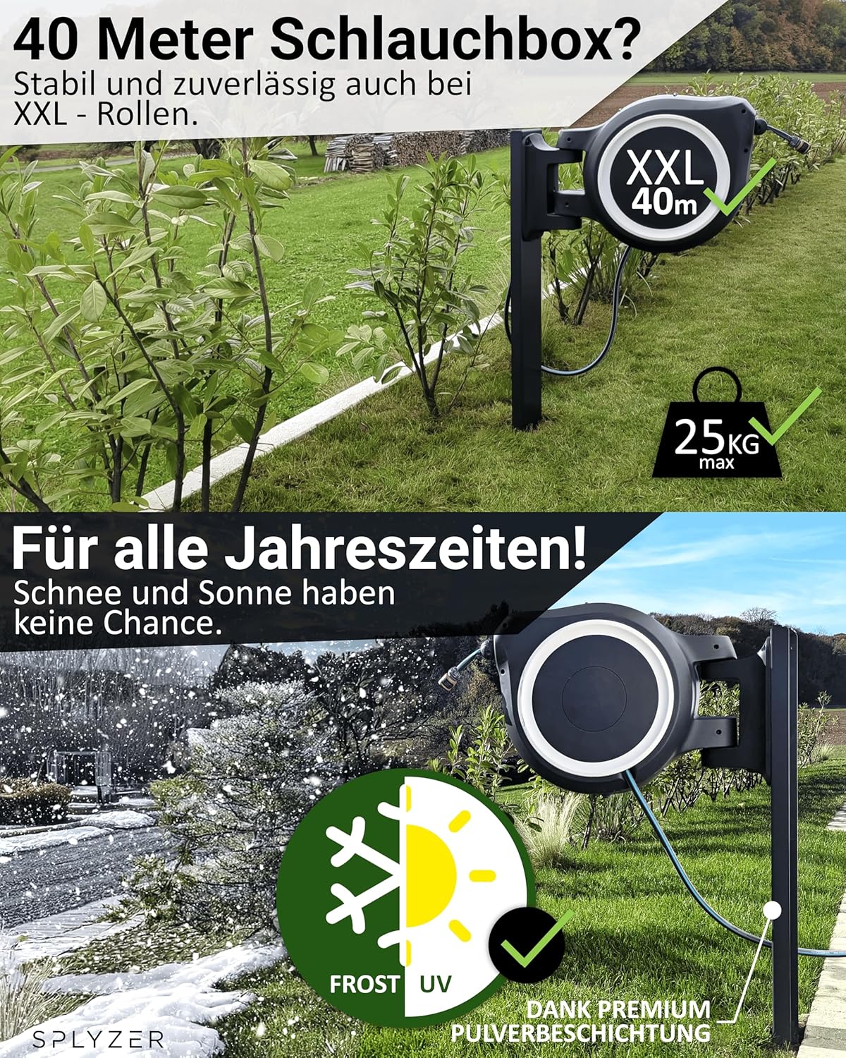 Halterung für Schlauchboxen, Anthrazit (RAL7016)