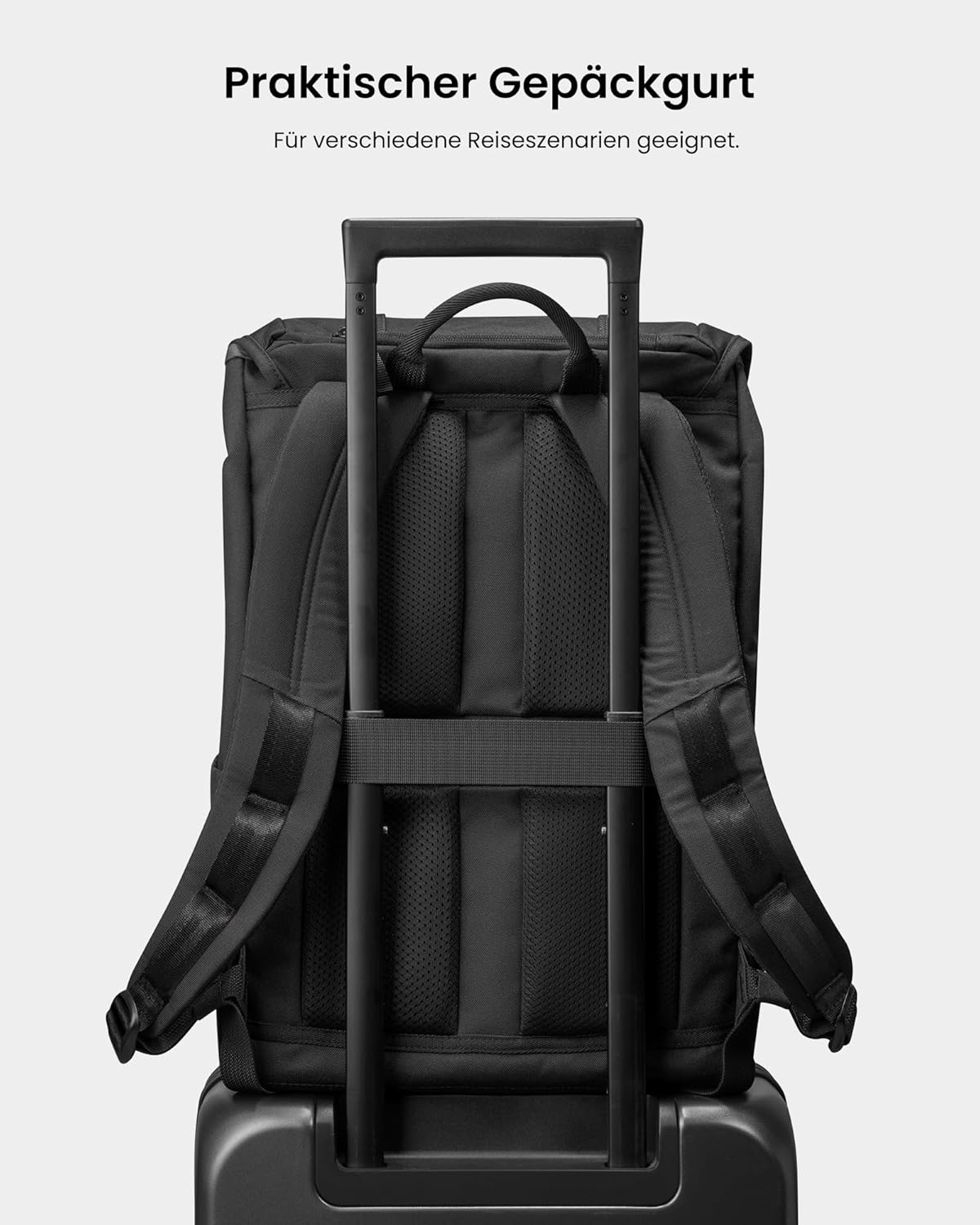 Wasserabweisender Laptop-Rucksack, Schwarz