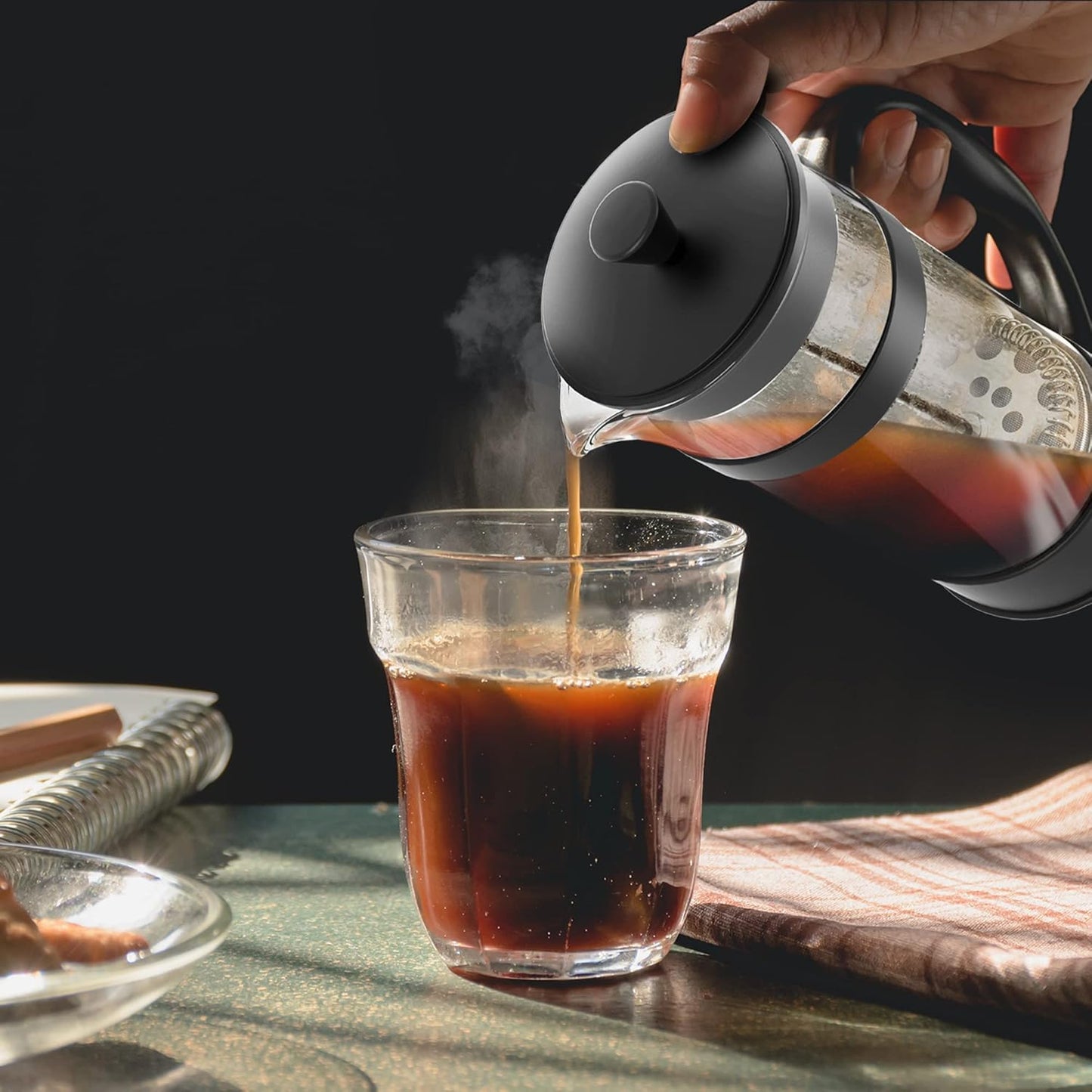 French Press, 600 ml Schwarz