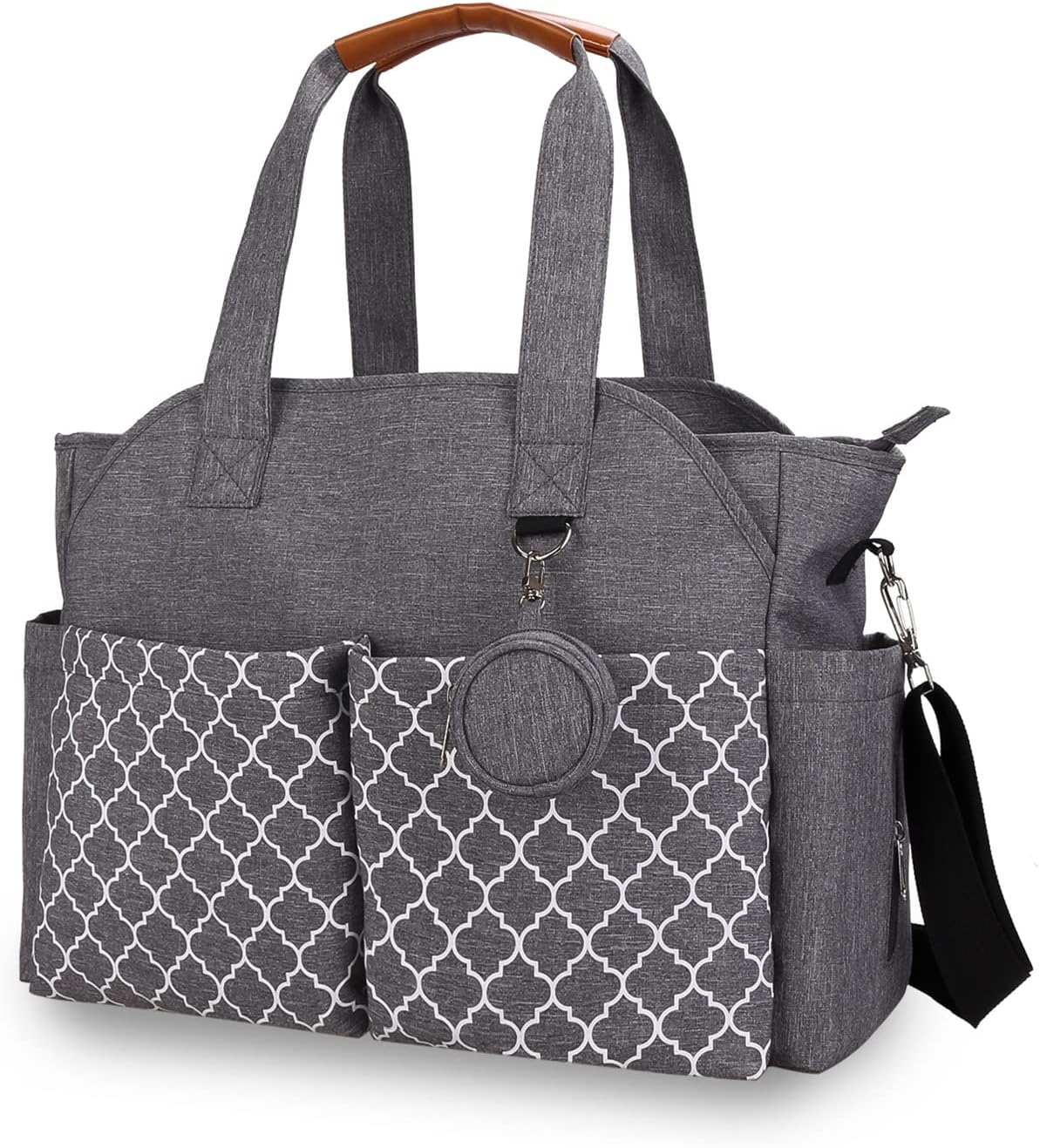 Wickeltasche mit integrierter Wickelstation, Grau